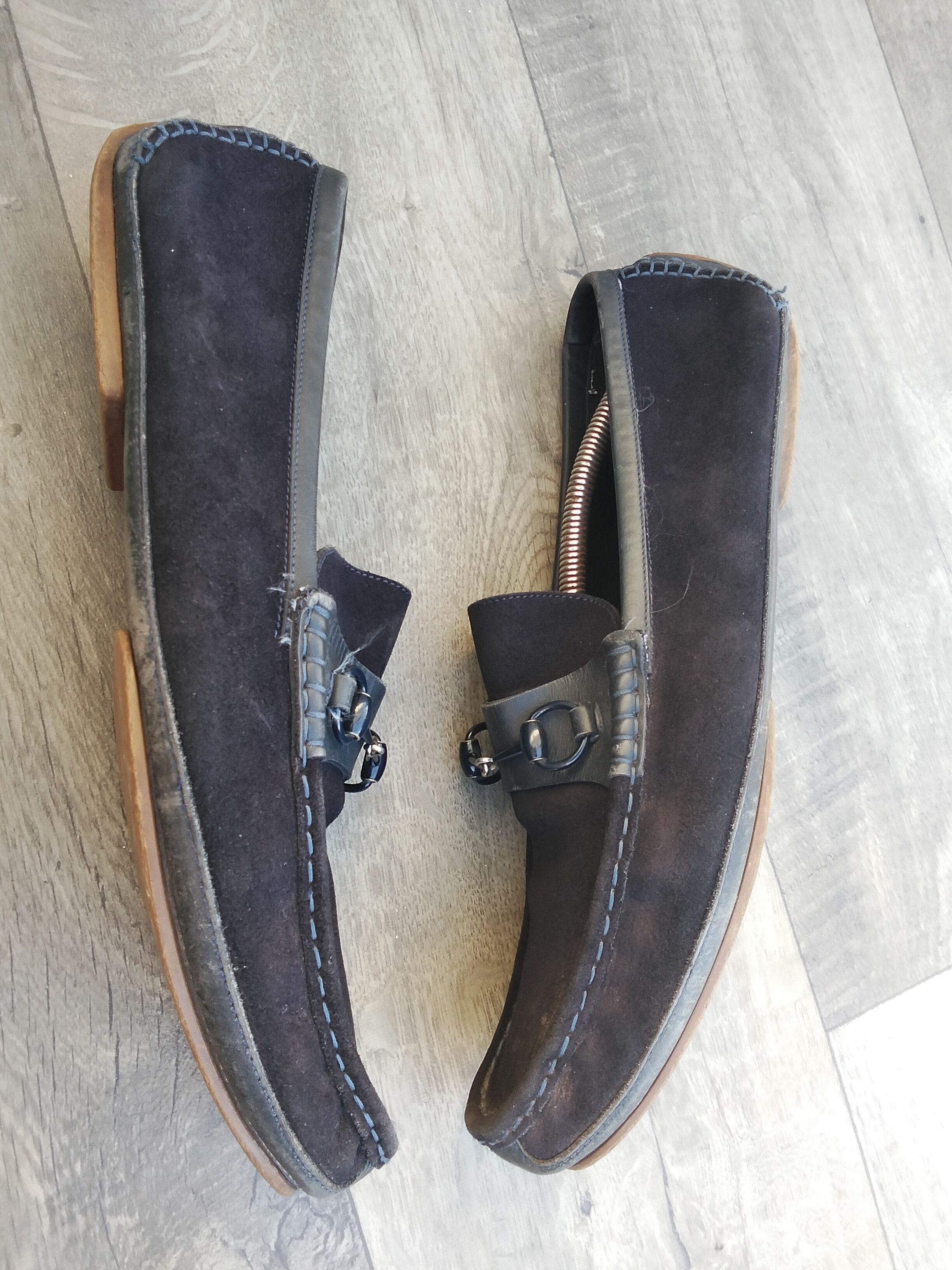 Gucci Gucci horsebit loafers in navy blue suede Size US 12 / EU 45 - 3 Thumbnail