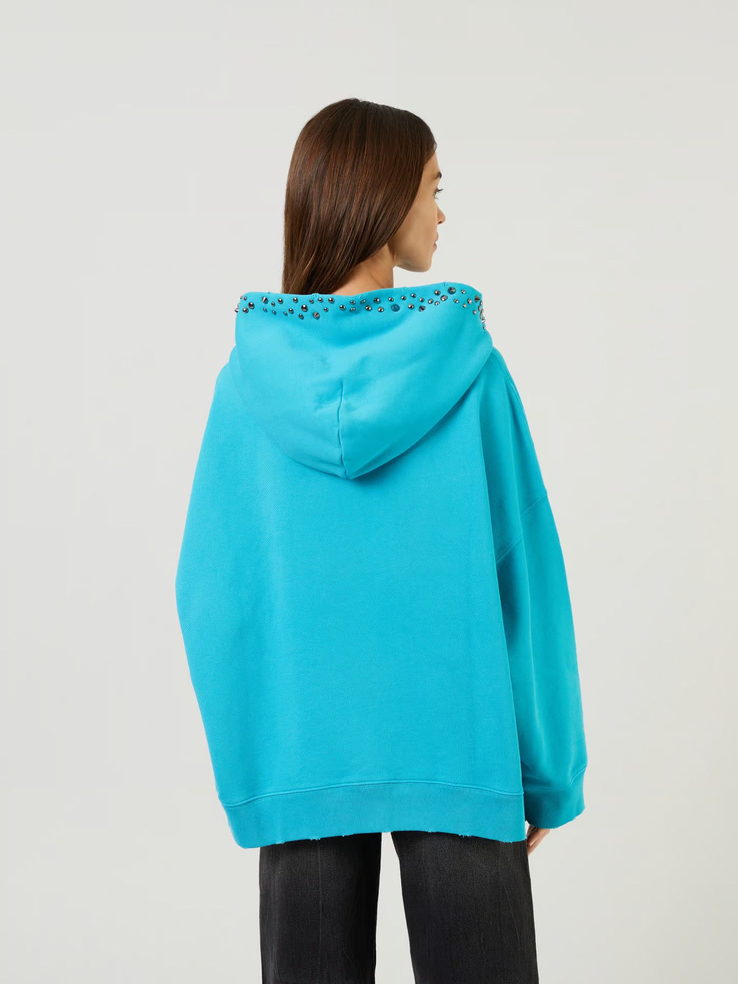 Versace o1y0226 Logo Hoodie in Turquoise Size S / US 4 / IT 40 - 4 Thumbnail