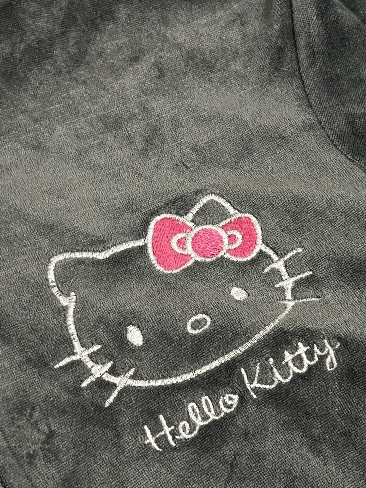 Anime Vintage Y2K Hello Kitty Velour Zip Up Hoodie Size M / US 6-8 / IT 42-44 - 7 Thumbnail