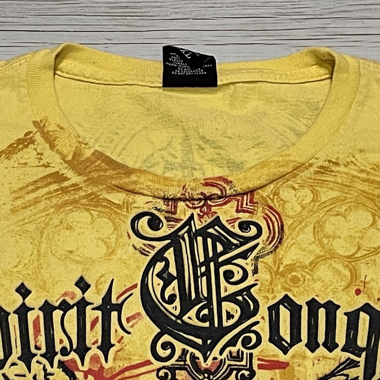 Affliction × Ed Hardy × Tapout Rare Wings Cross Tee Y2K Affliction Style Size US XXL / EU 58 / 5 - 5 Thumbnail