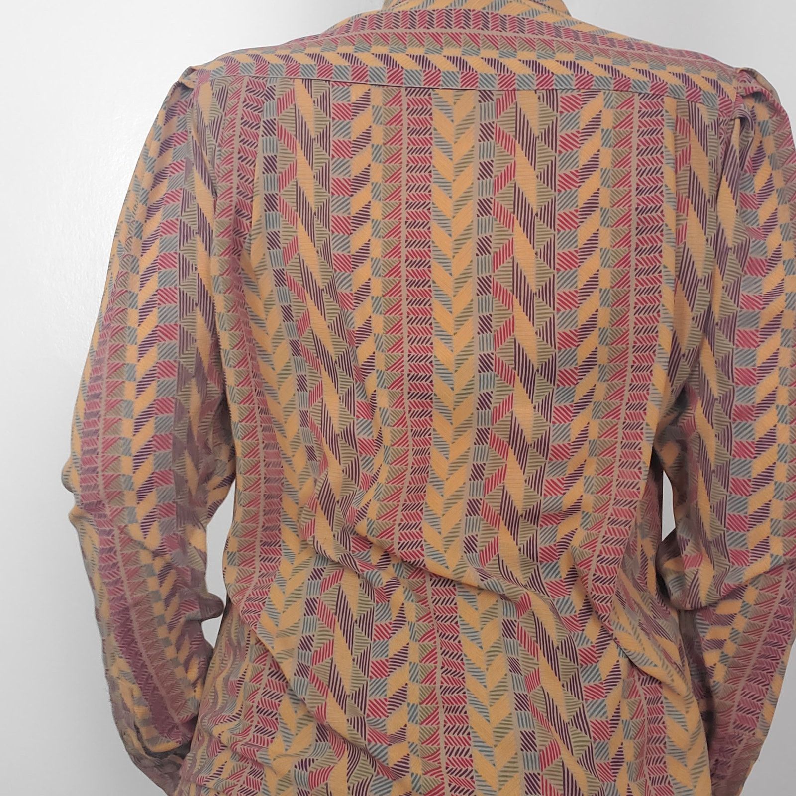 Other Vintage 80s Funky Pattern Sheer Blouse M Size M / US 6-8 / IT 42-44 - 3 Thumbnail