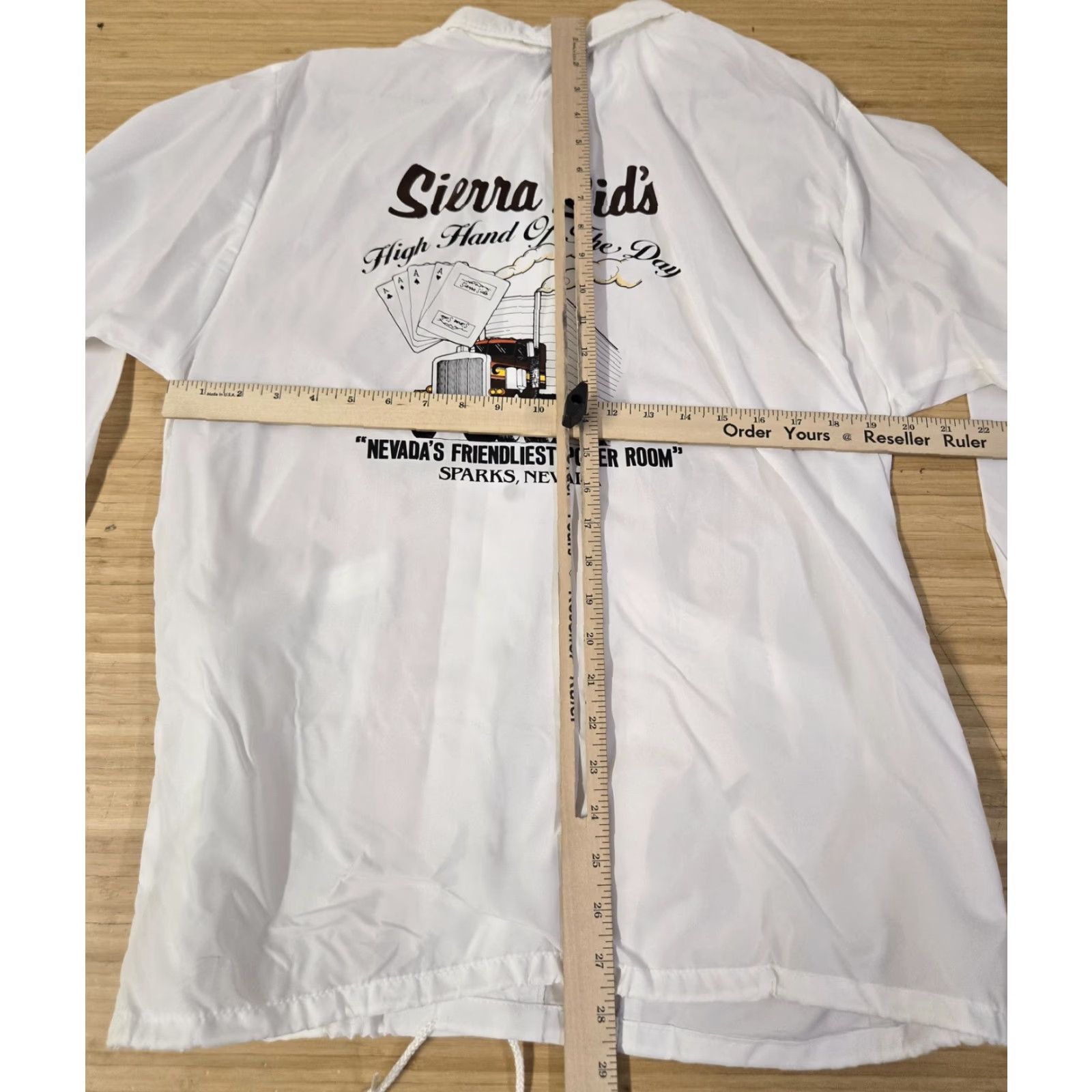 Vintage VINTAGE Aristo Jac Hilton Jacket Mens M White Sierra Sid's Poker Room 80s USA Windbreaker Casual Travel Size US M / EU 48-50 / 2 - 7 Thumbnail