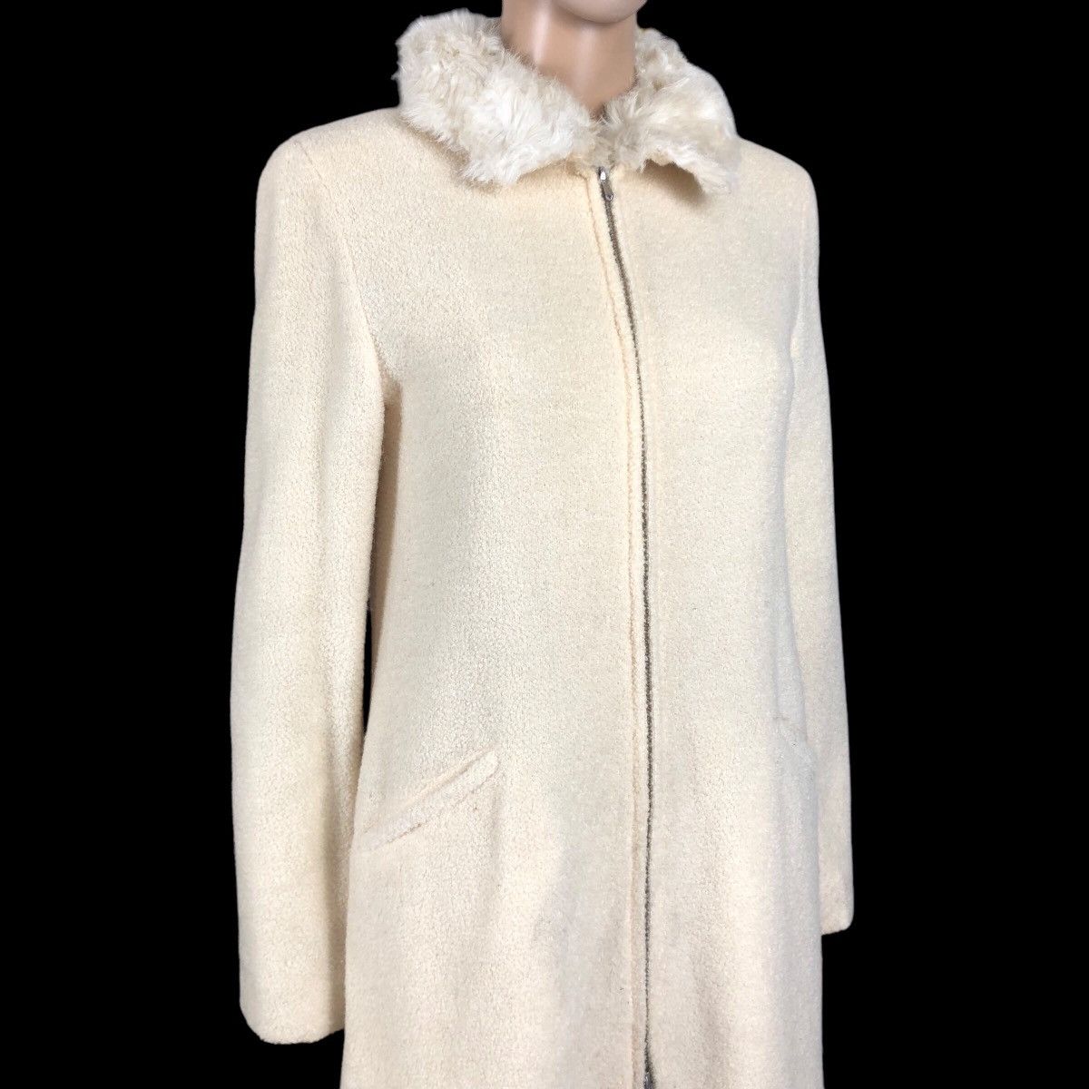 Designer × agnes b. Vintage Agnes B Paris Laine Wool Overcoat Size S / US 4 / IT 40 - 6 Thumbnail