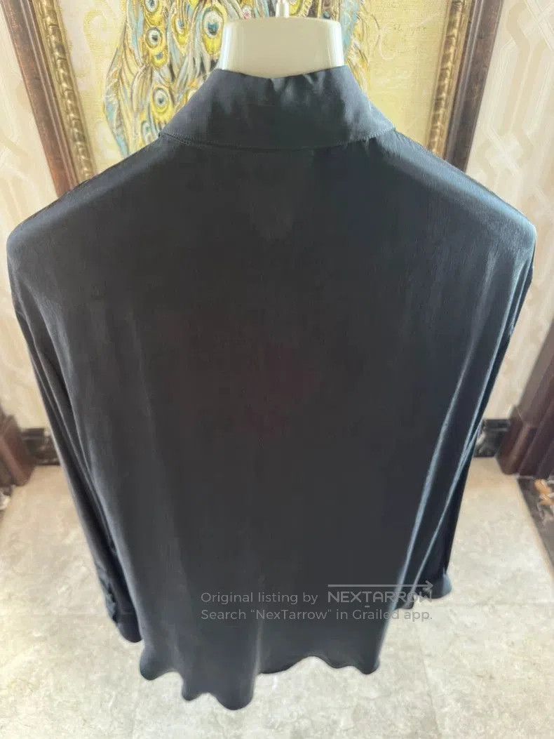 Loewe LOEWE Black Bow Neck Silk Shirt . Size US M / EU 48-50 / 2 - 5 Thumbnail