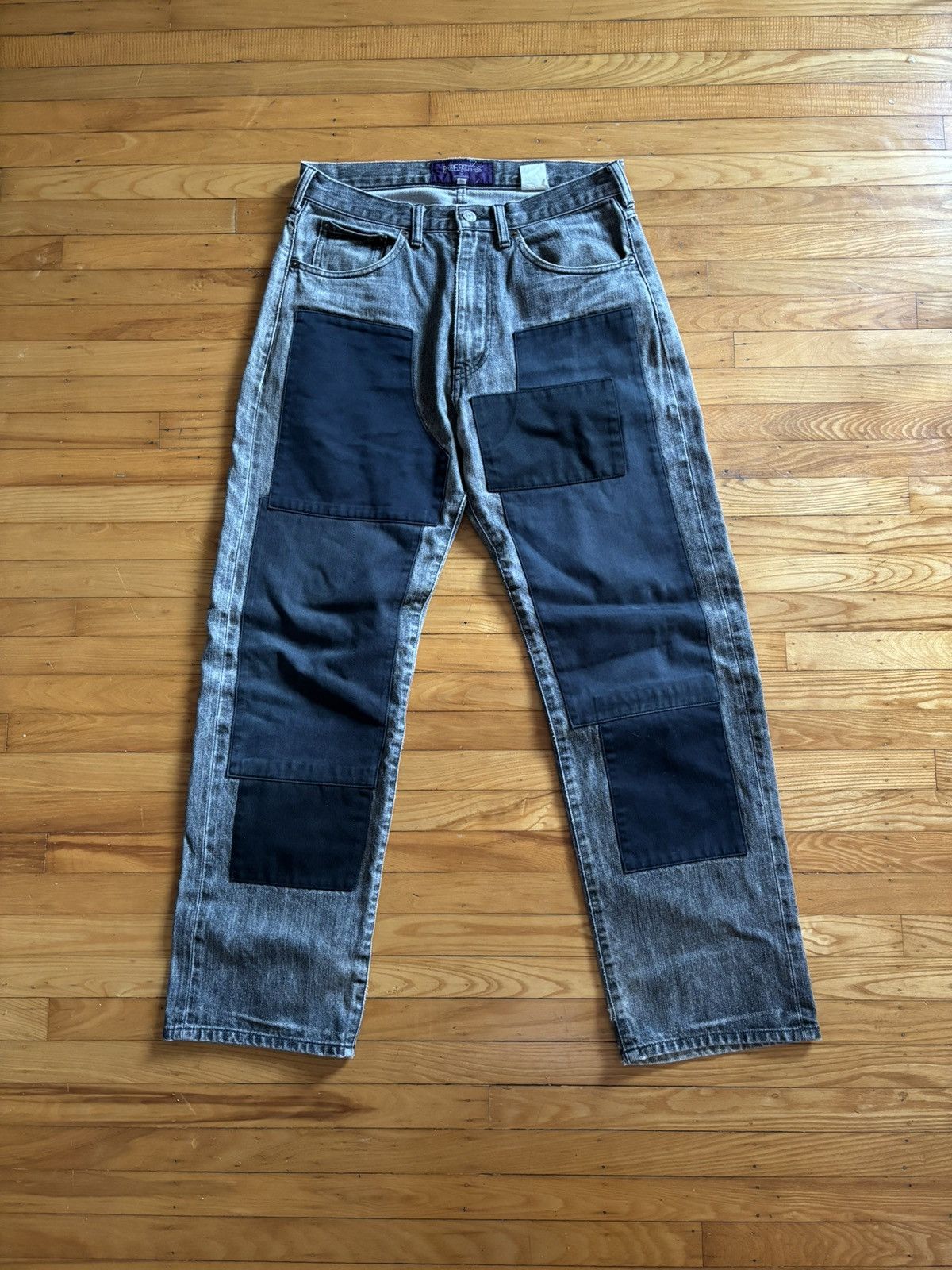 image of Nepenthes New York Nepenthes Patchwork Denim in Grey, Men's (Size 30)