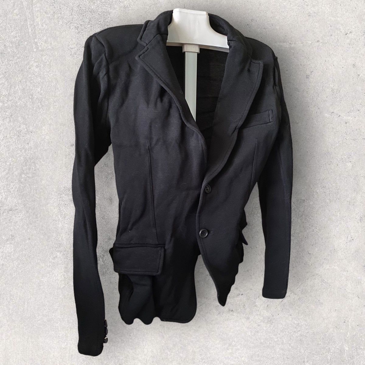 Comme des Garcons × Comme des Garcons Homme Black Dyed Poly Wrinkle Jacket Size US M / EU 48-50 / 2 - 2 Thumbnail