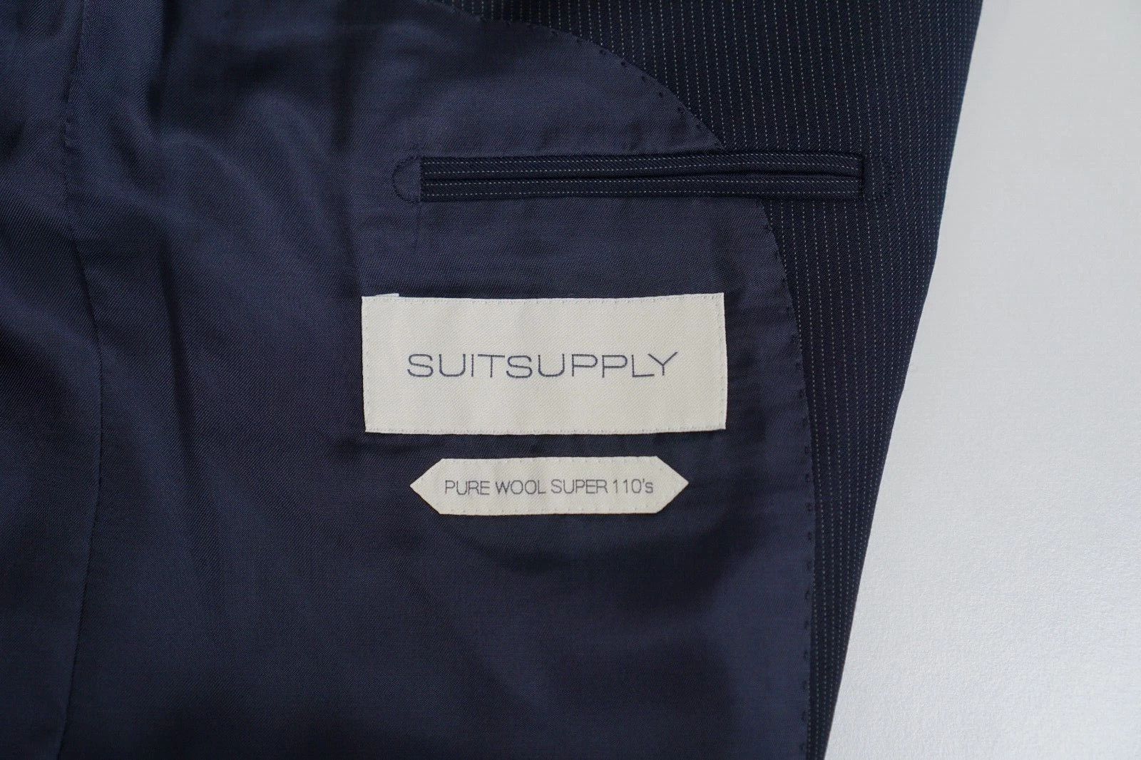 Suitsupply Men Suitsupply Blazer Blue Wool Lazio Single Breasted US42 Size 42R - 4 Thumbnail