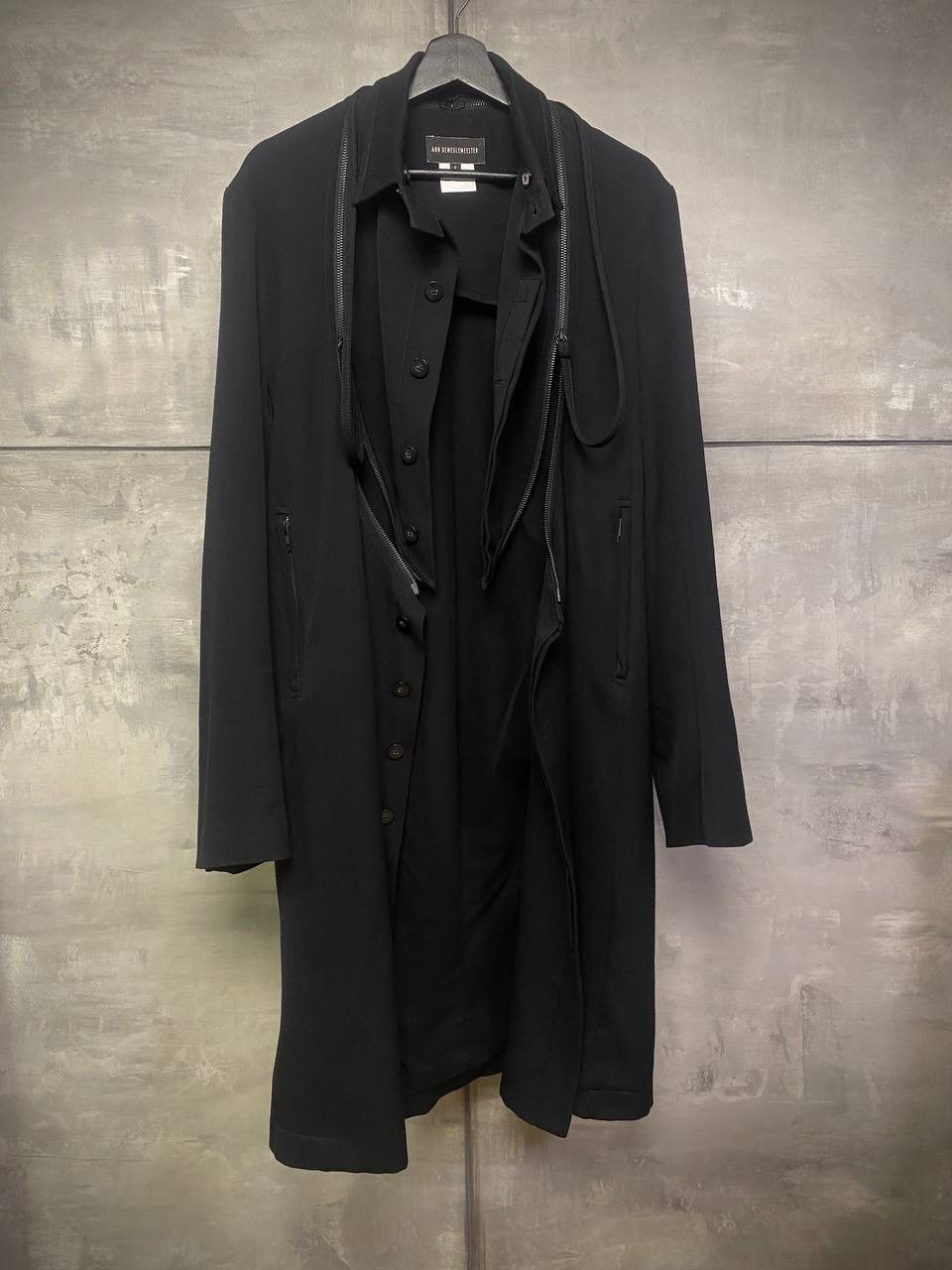 Ann Demeulemeester FW15 Wool Coat Zip Breast Sample Runway S-M Size US M / EU 48-50 / 2 - 4 Thumbnail