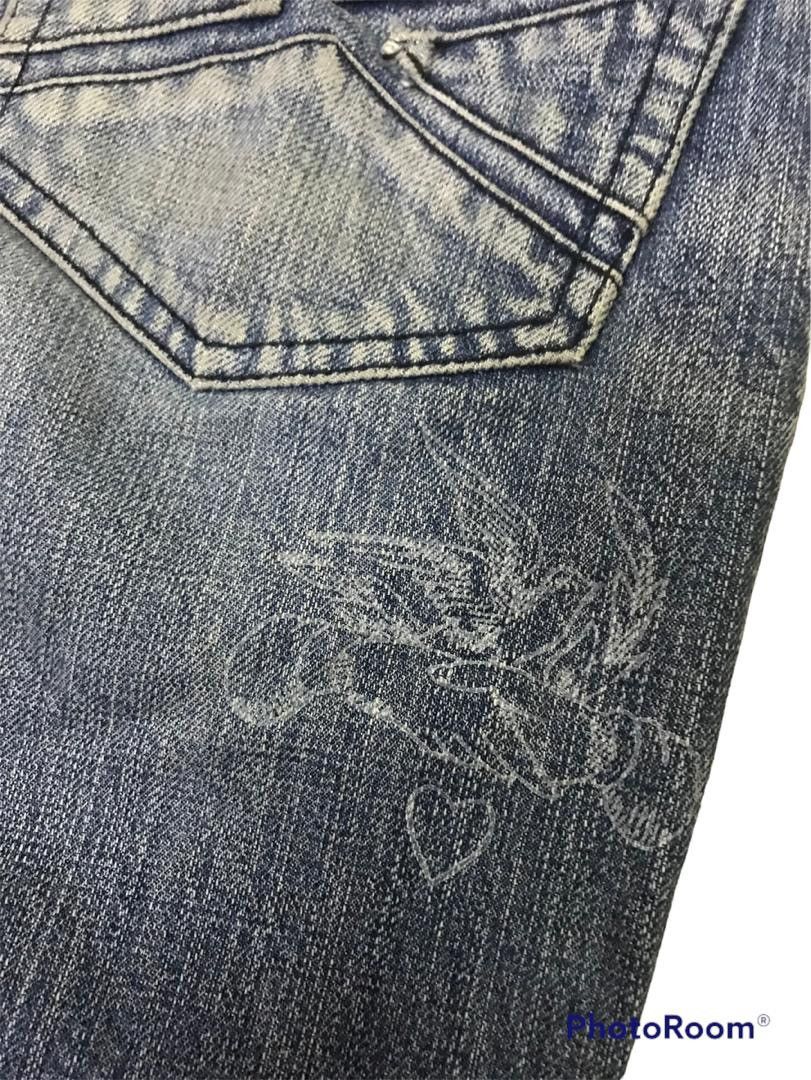 Hysteric Glamour 💥Vtg Japanese Roarguns Japan Art Denim Size US 31 - 8 Thumbnail