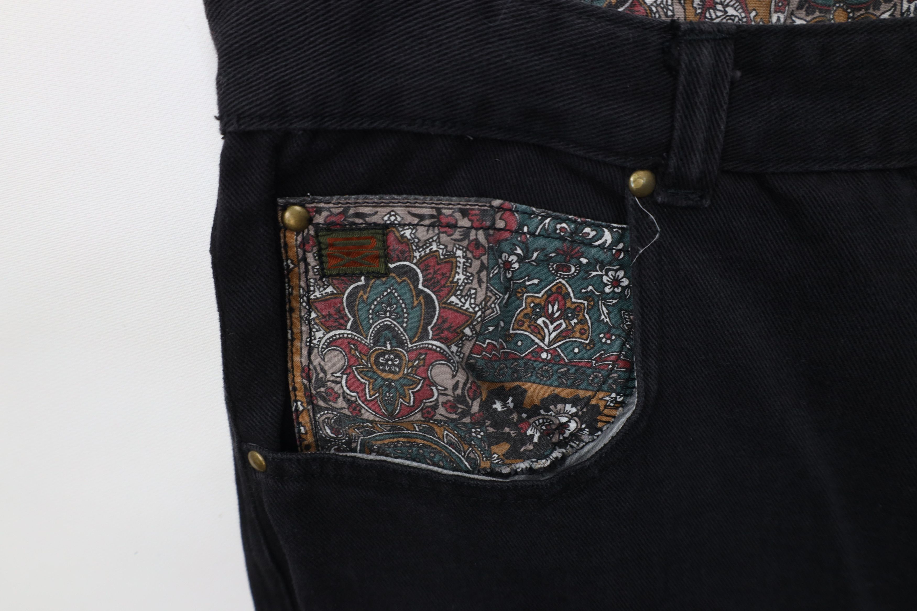 Vintage Deadstock Vintage 90s Streetwear Paisley Baggy Denim Jeans Size US 38 / EU 54 - 7 Thumbnail