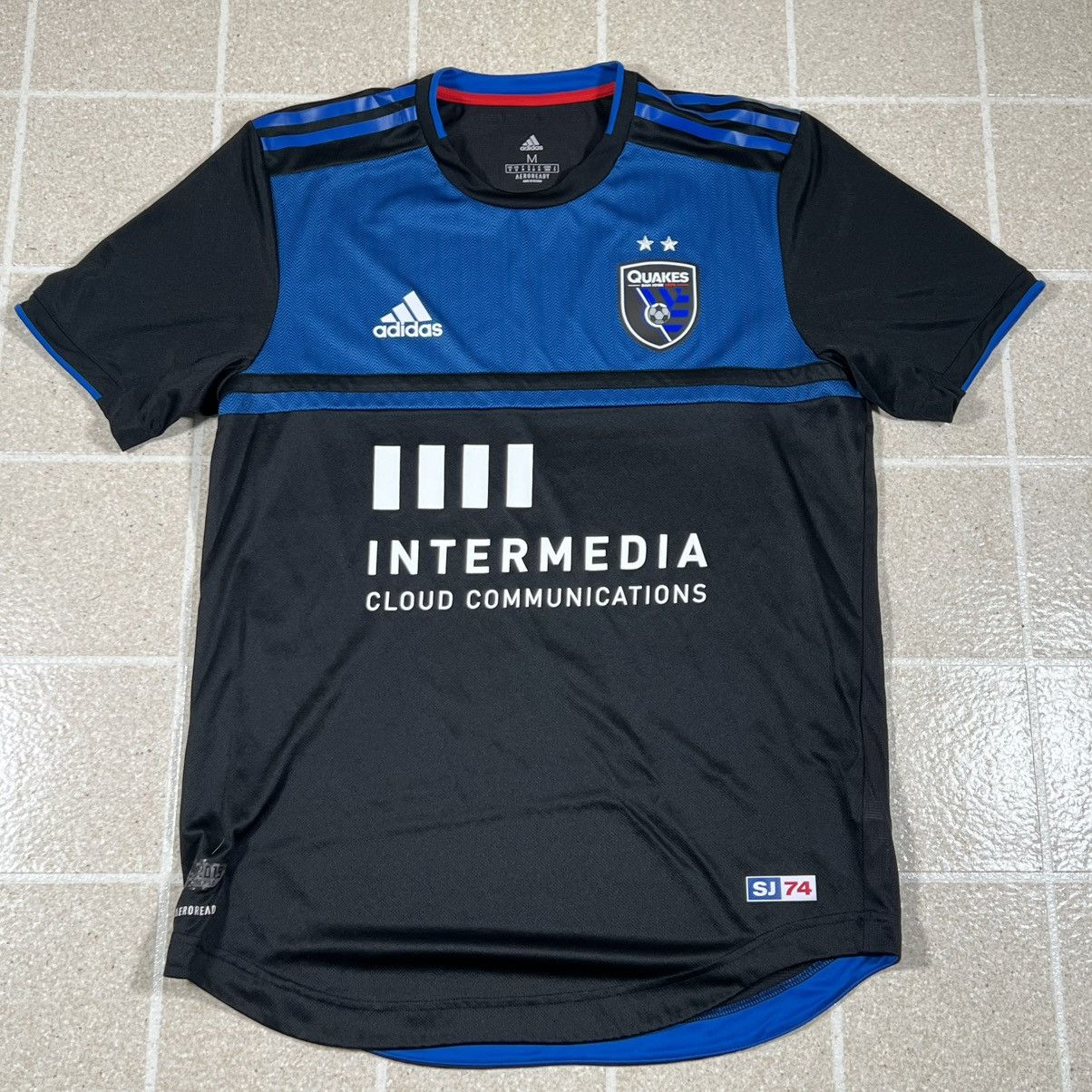 Adidas Adidas San Jose Quakes Jersey Adult Medium Black Blue Men Size US M / EU 48-50 / 2 - 1 Thumbnail