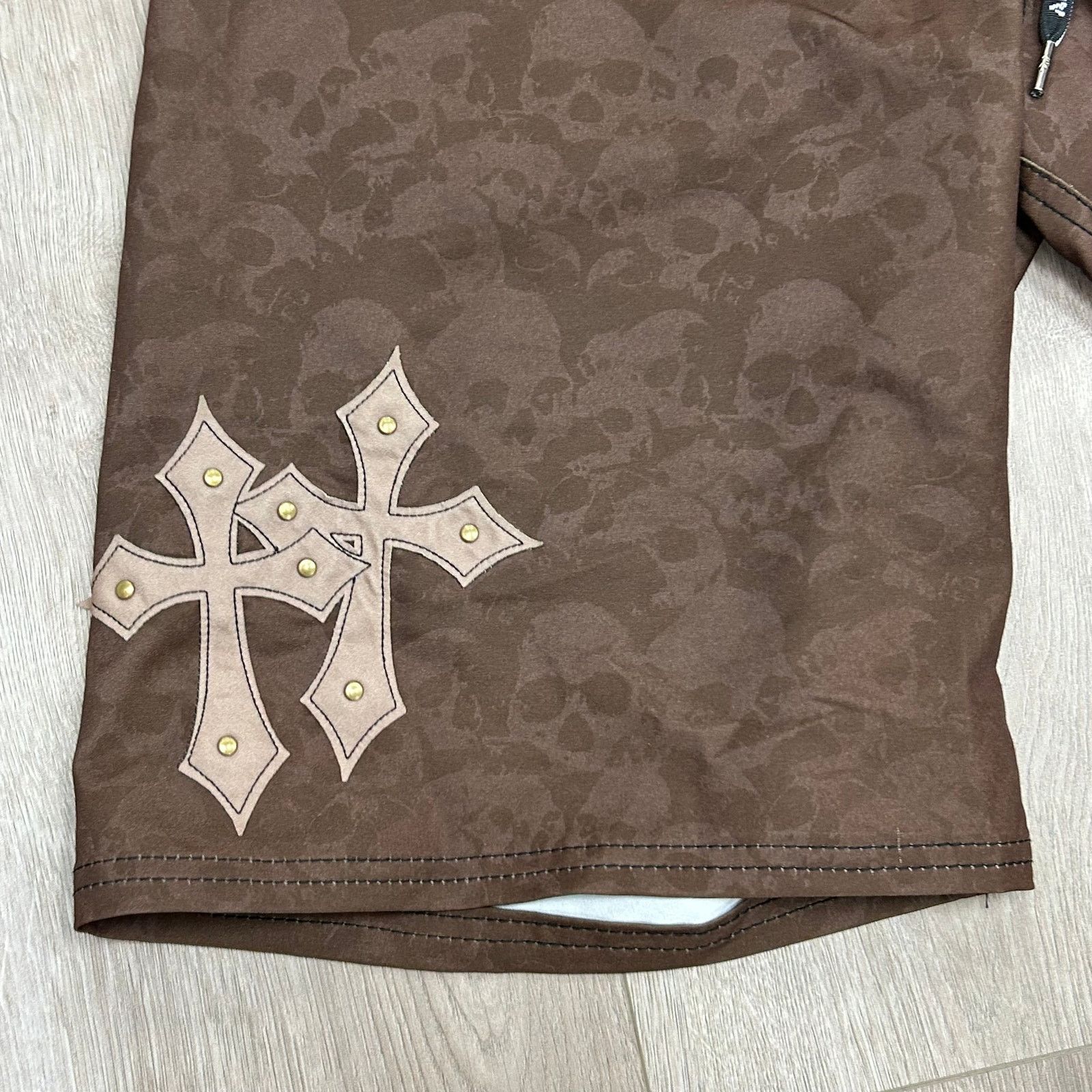 Affliction Affliction Brown Skull Cross Board Shorts Trunks Size 32 Size US 32 / EU 48 - 3 Thumbnail