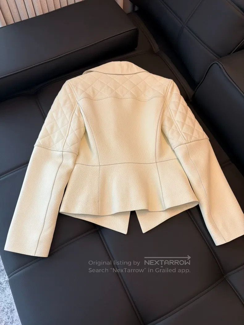 Hermes Hermes White Leather Jacket Size XXS / US 00 / IT 34 - 3 Thumbnail