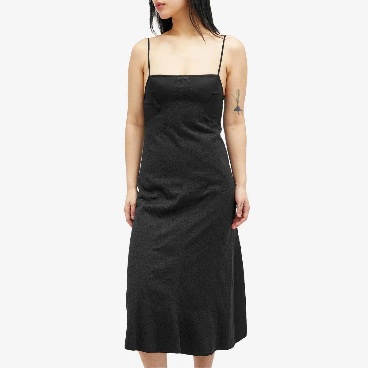 Jil Sander o1y0925 Midi Dress in Black Size M / US 6-8 / IT 42-44 - 2 Thumbnail