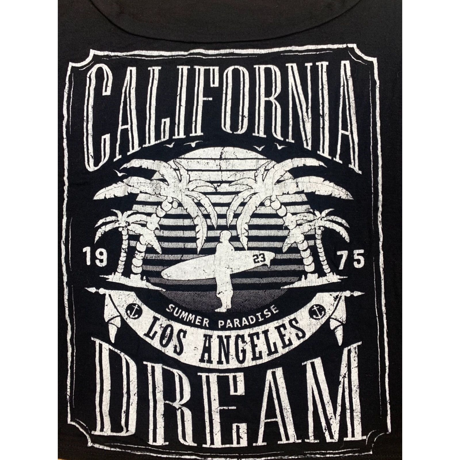 Tres Bien Tres Bien California Dream T-Shirt Short Sleeve Women Small Black Blue Cotton Spandex Rayon blend Logo Graphic Tee 90s Womens Size L / US 10 / IT 46 - 2 Thumbnail
