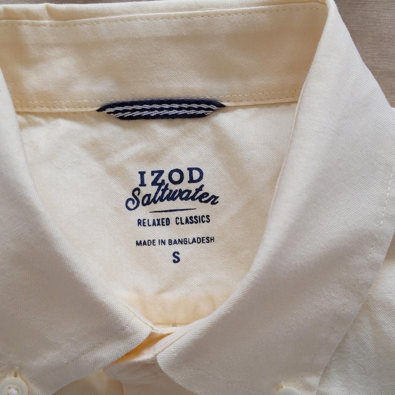 Izod IZOD Saltwater Men’s Size S Button Shirt Yellow Long Sleeve Size US S / EU 44-46 / 1 - 3 Thumbnail