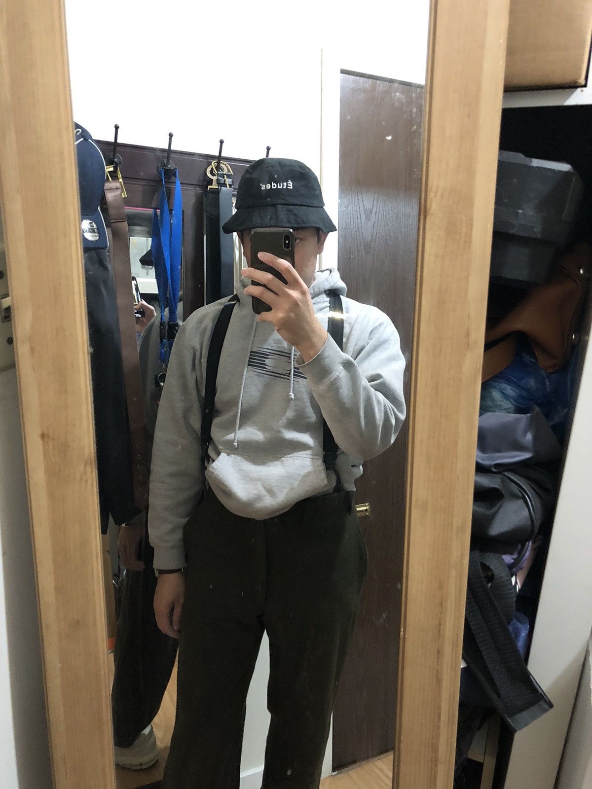 Japanese Brand × Vintage Wool 80s suspenders pants olive 31x28 Size US 30 / EU 46 - 11 Thumbnail