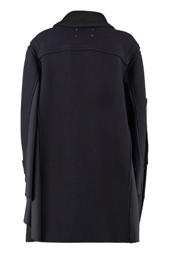 Maison Margiela o1loc1c1125 Wool Cape Coat in Navy Blue Size S / US 4 / IT 40 - 2 Thumbnail