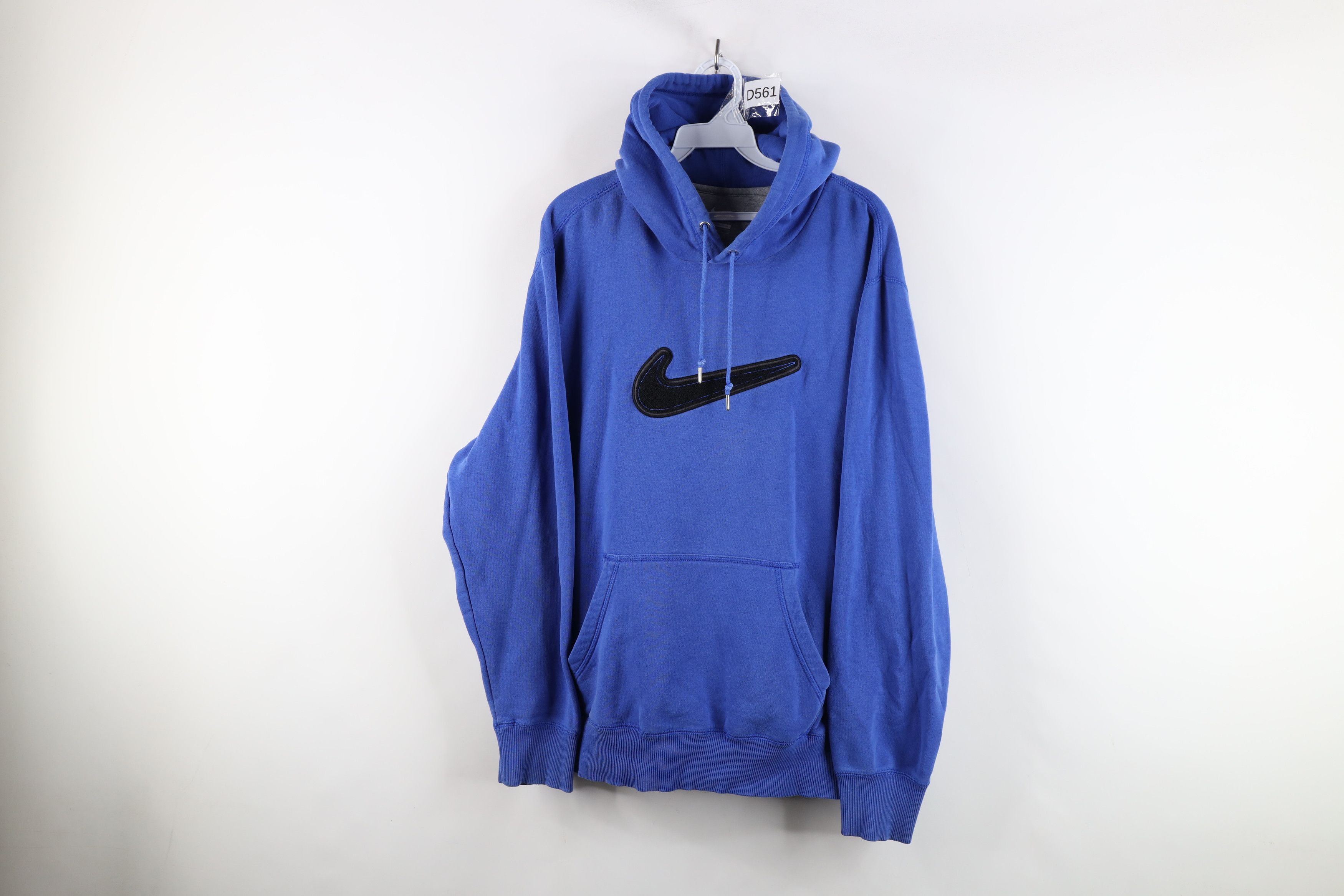 Nike × Vintage Vintage Nike Scott Center Swoosh Felt Patch Hoodie Blue Size US XL / EU 56 / 4 - 1 Thumbnail