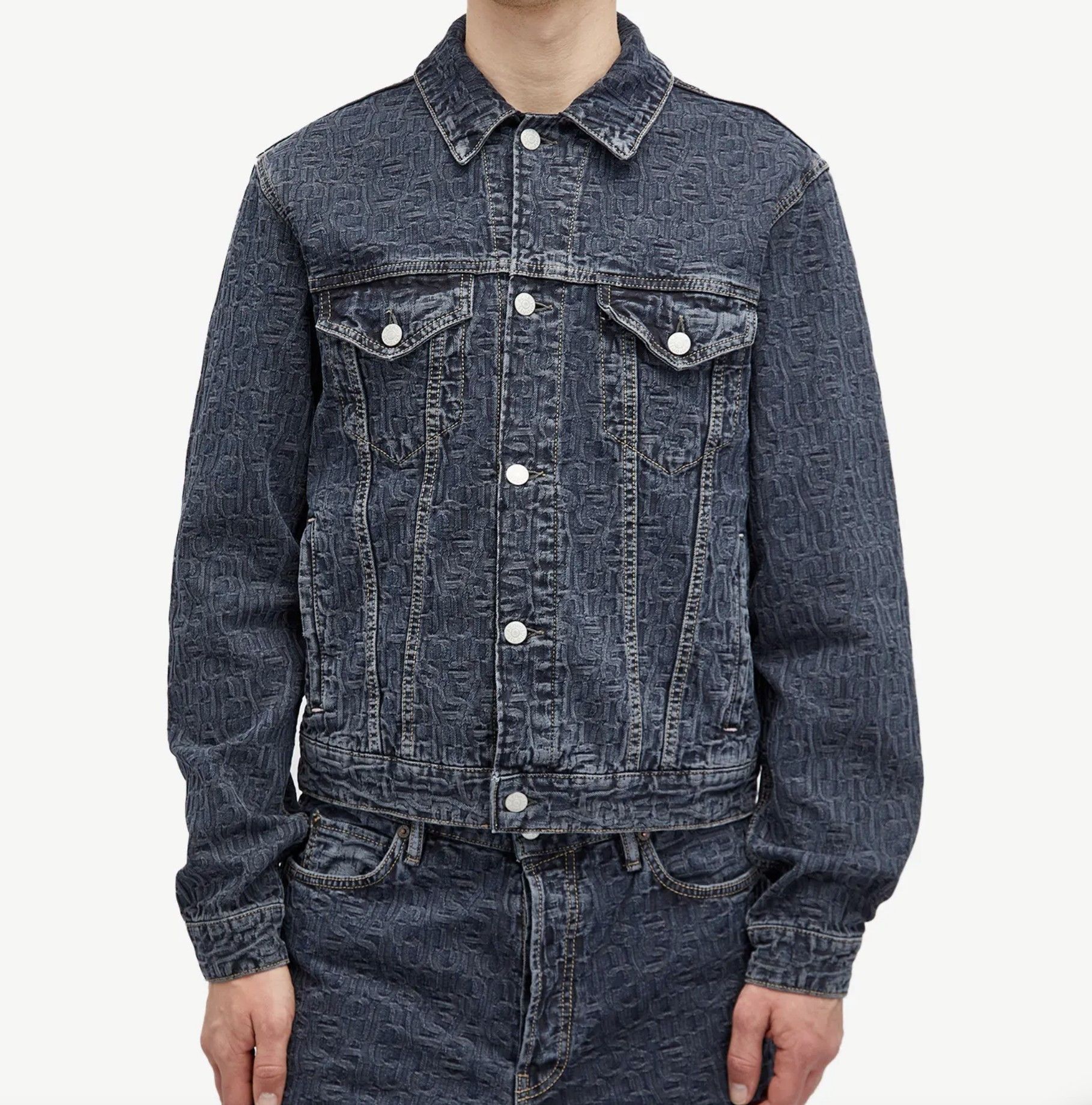 Acne Studios Rye Monogram Jacquard Denim Jacket Size US M / EU 48-50 / 2 - 2 Thumbnail