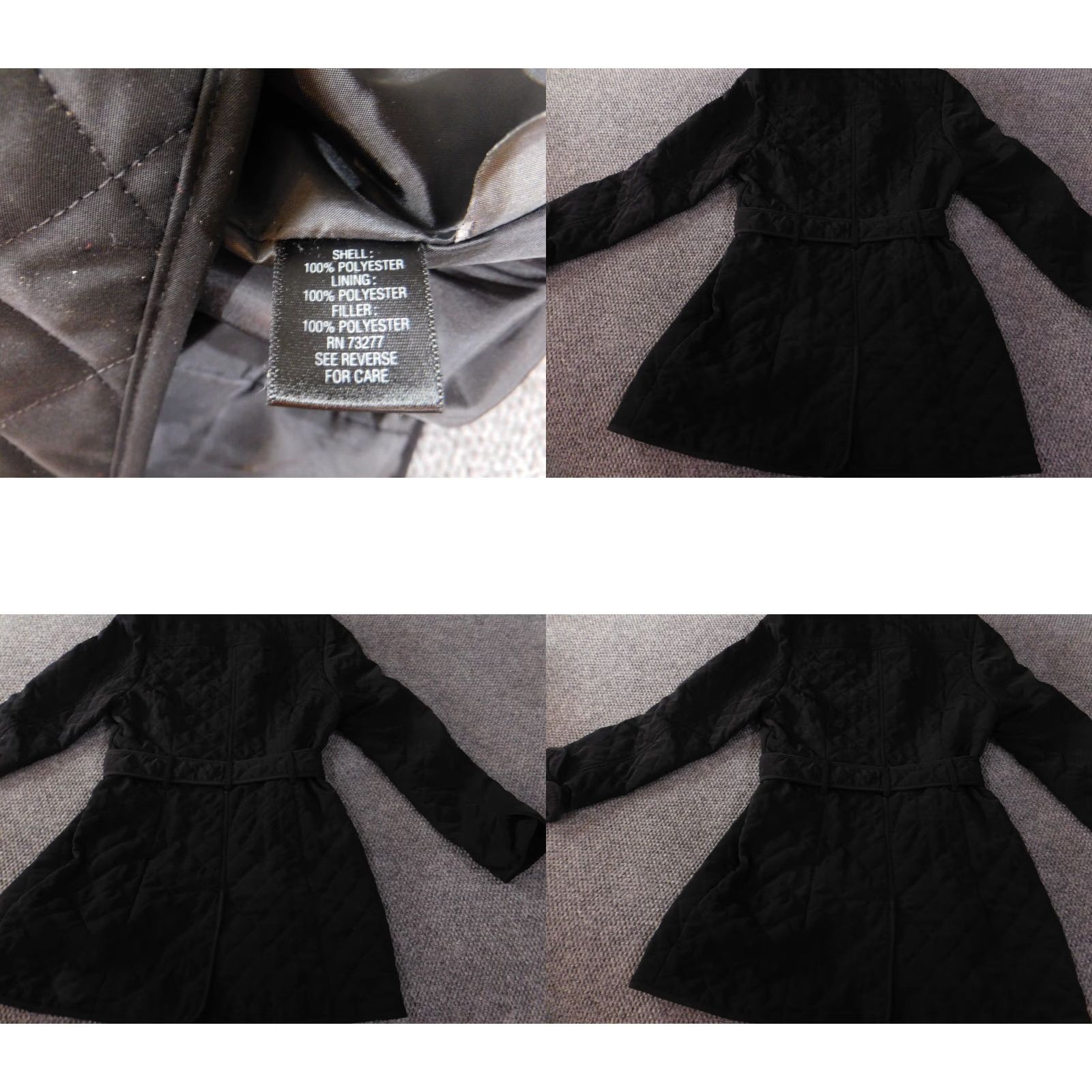 Croft & Barrow Croft & Barrow Womens Jacket Medium Black Trench Coat Casual Long Sleeve Mid-Length Solid Vest? Size M / US 6-8 / IT 42-44 - 8 Thumbnail