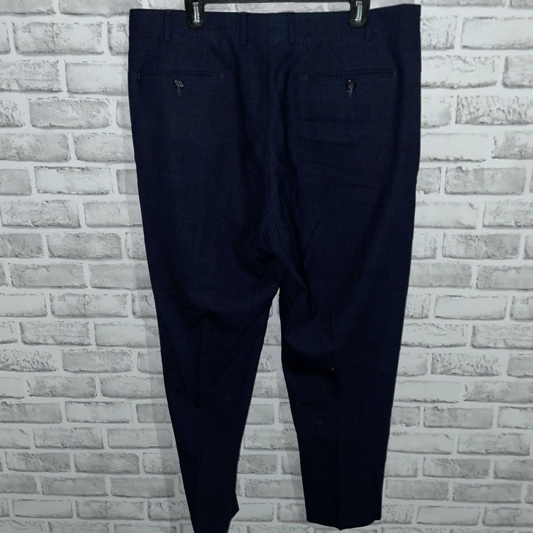 Vintage VINTAGE Santorelli Dark Blue Romeo Wool Dress Pants Mens 38x28 Dress Pants Mens 38 28in Blue Wool Size US 38 / EU 54 - 5 Thumbnail