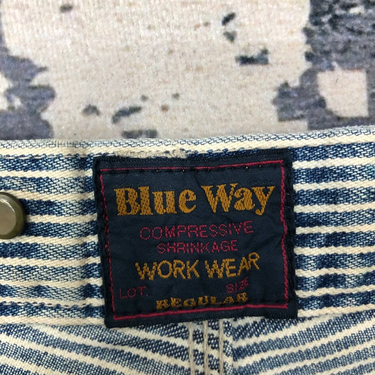Other P450 VTG BLUE WAY WORKWEAR DISTRESSED HICKORY STRIPED PANTS Size US 28 / EU 44 - 6 Thumbnail