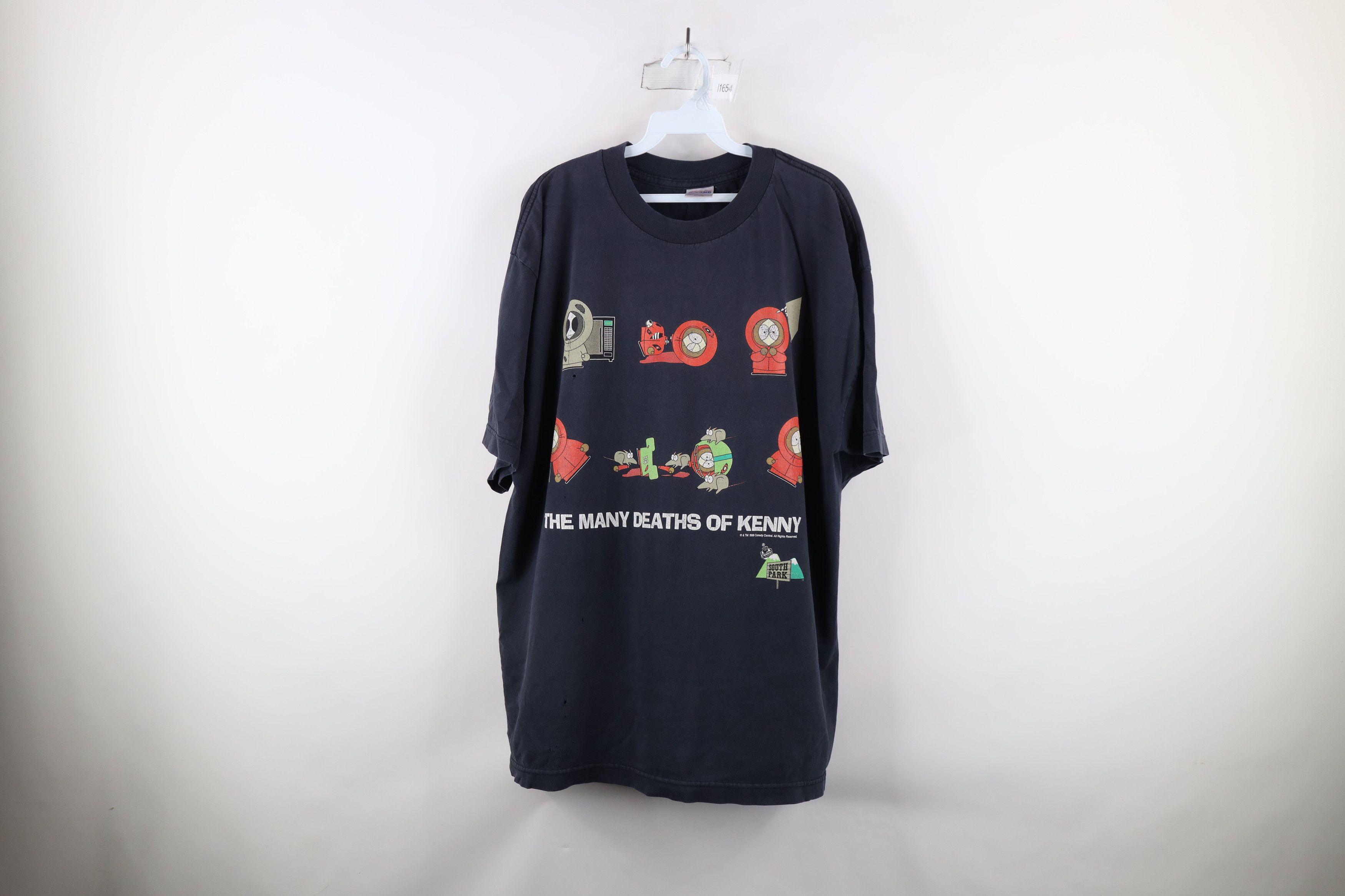 Vintage Vintage 90s South Park Out The Many Deaths of Kenny T-Shirt Size US XL / EU 56 / 4 - 1 Thumbnail
