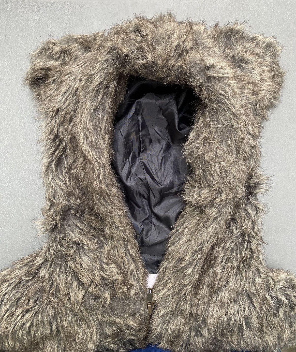 Ne-Net Ne-net Faux Fur Bear Ear Zip Hoodie Size US S / EU 44-46 / 1 - 13 Thumbnail