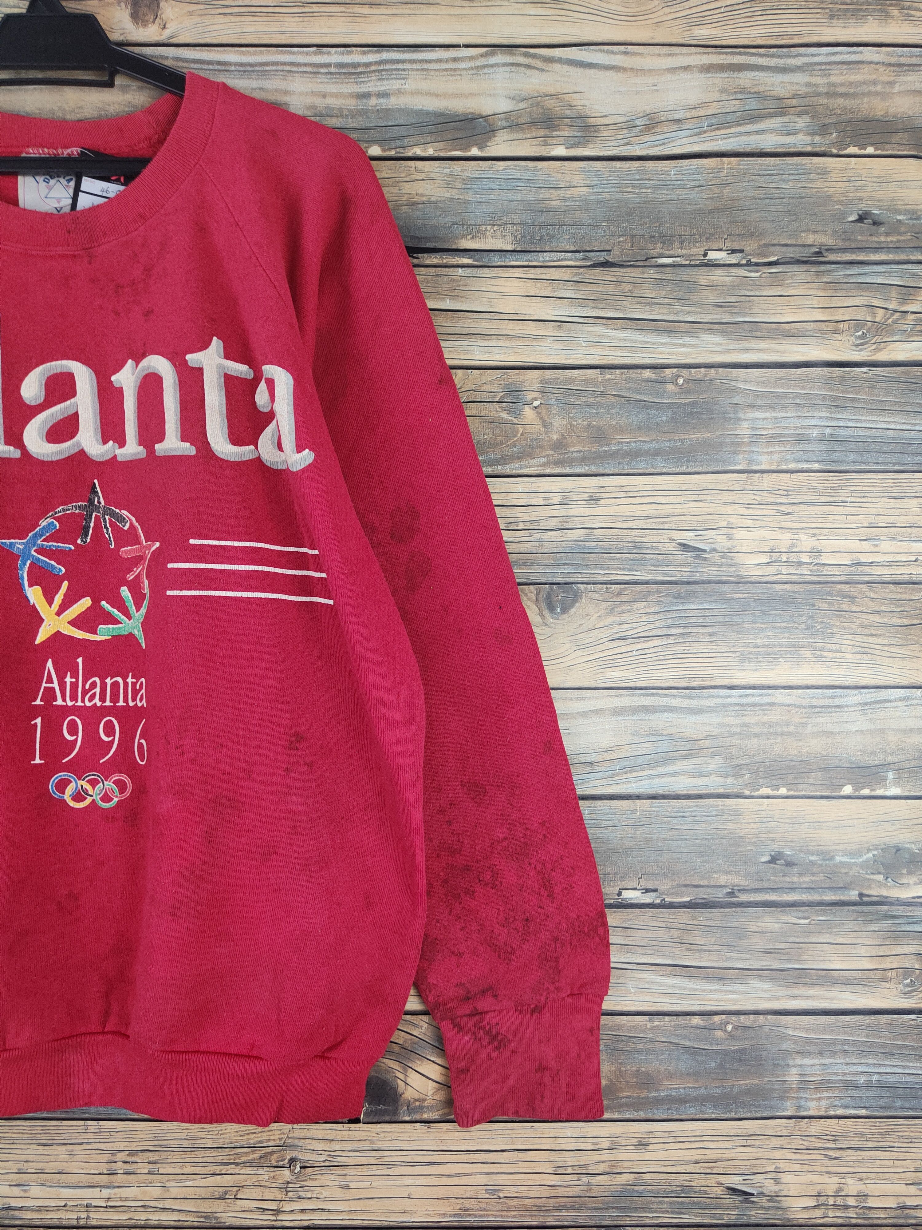 Vintage DL Atlanta 1996 vintage Olympic Sweatshirts #46-065 Size US XL / EU 56 / 4 - 6 Thumbnail