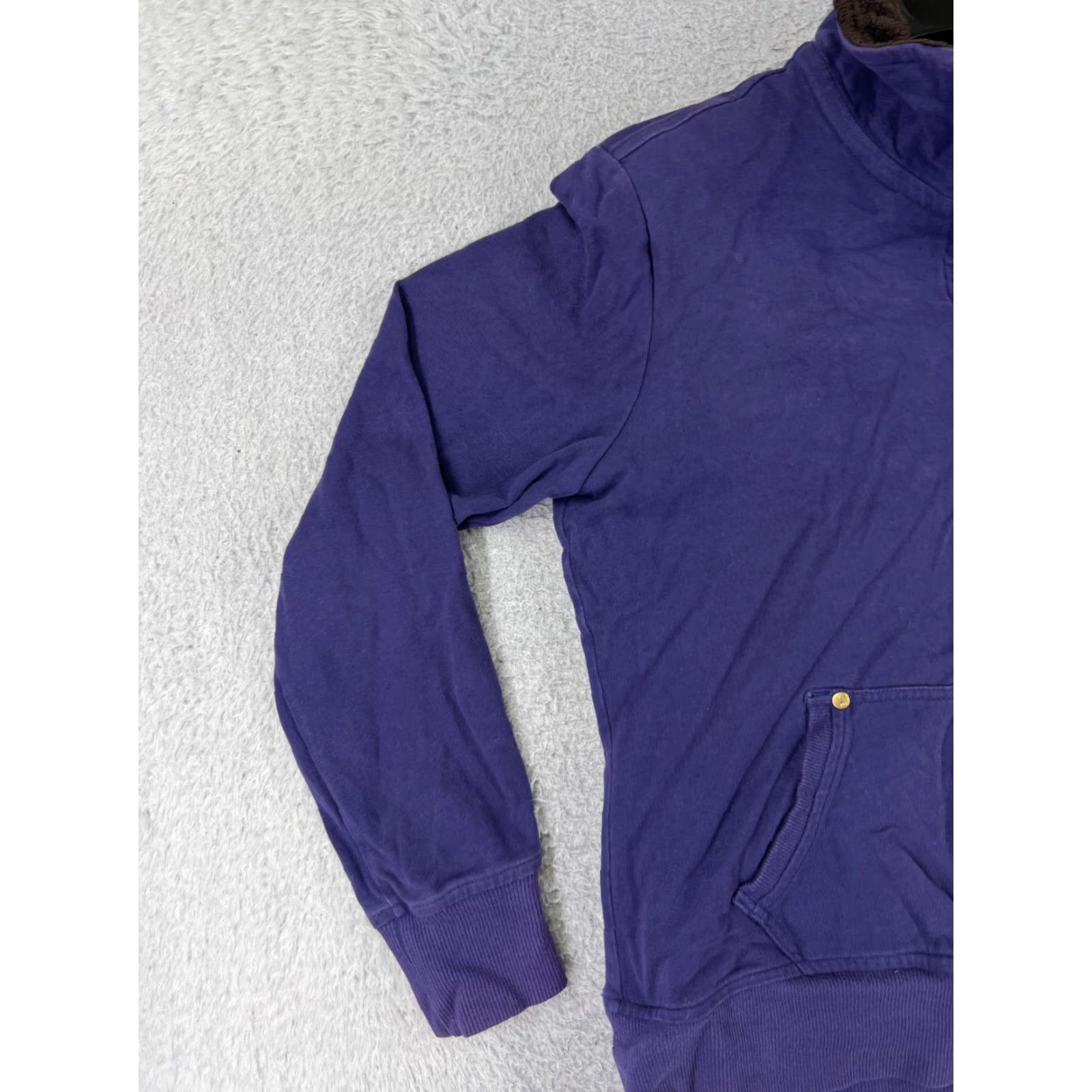 Tommy Hilfiger Tommy Hilfiger Jacket Women Medium Purple Zip Fleece Mock Neck Cozy Casual Size M / US 6-8 / IT 42-44 - 7 Thumbnail