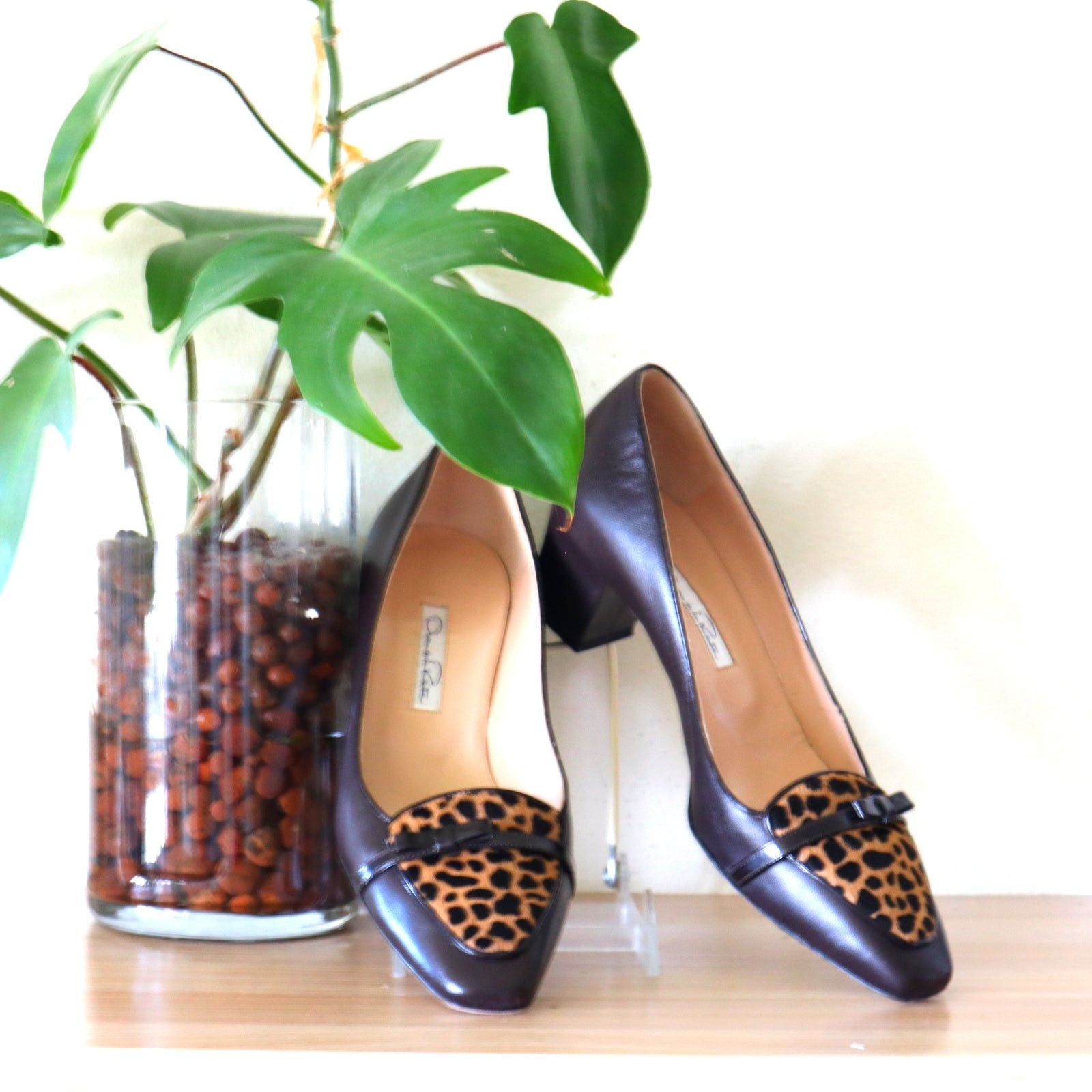 Oscar De La Renta Women's Oscar de la Renta Petiparo Leopard-Print Pumps Size US 8.5 / IT 38.5 - 1 Thumbnail