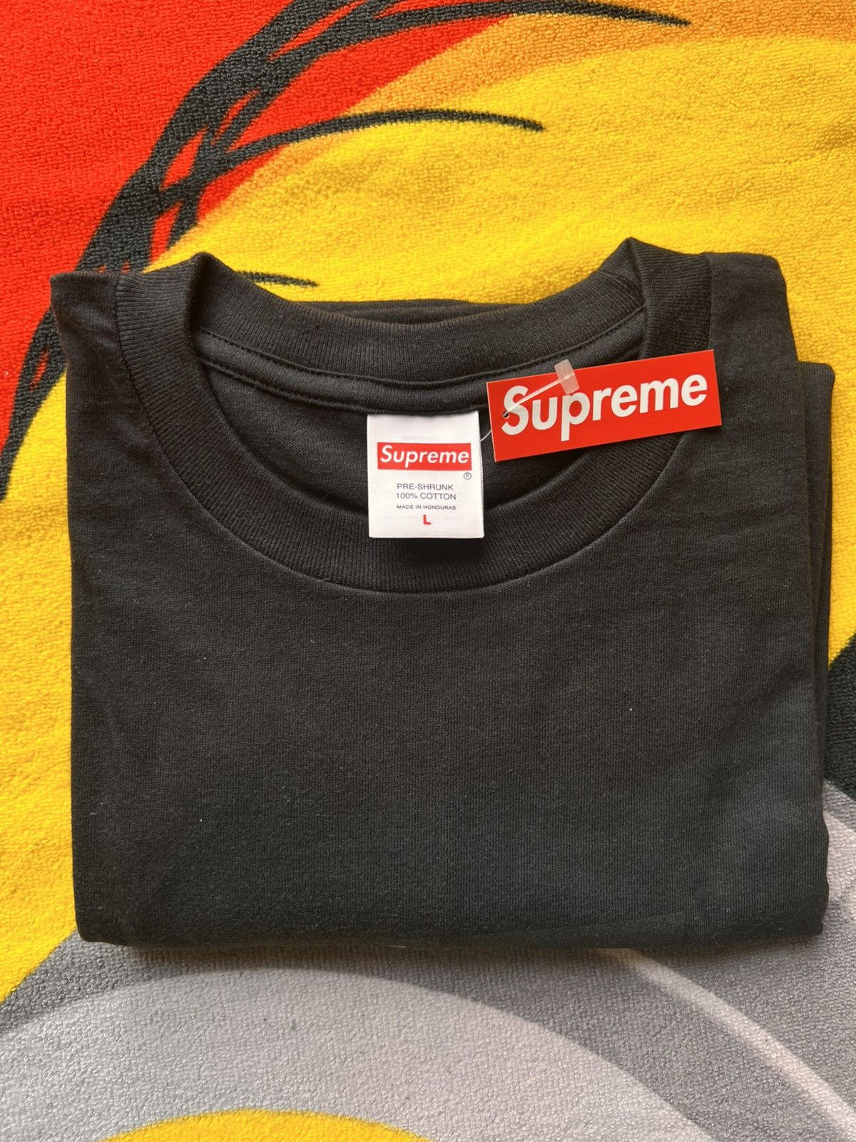 Supreme L Supreme Arabic Box Logo Tee black white t-shirt chest ss26 Size US L / EU 52-54 / 3 - 14 Thumbnail