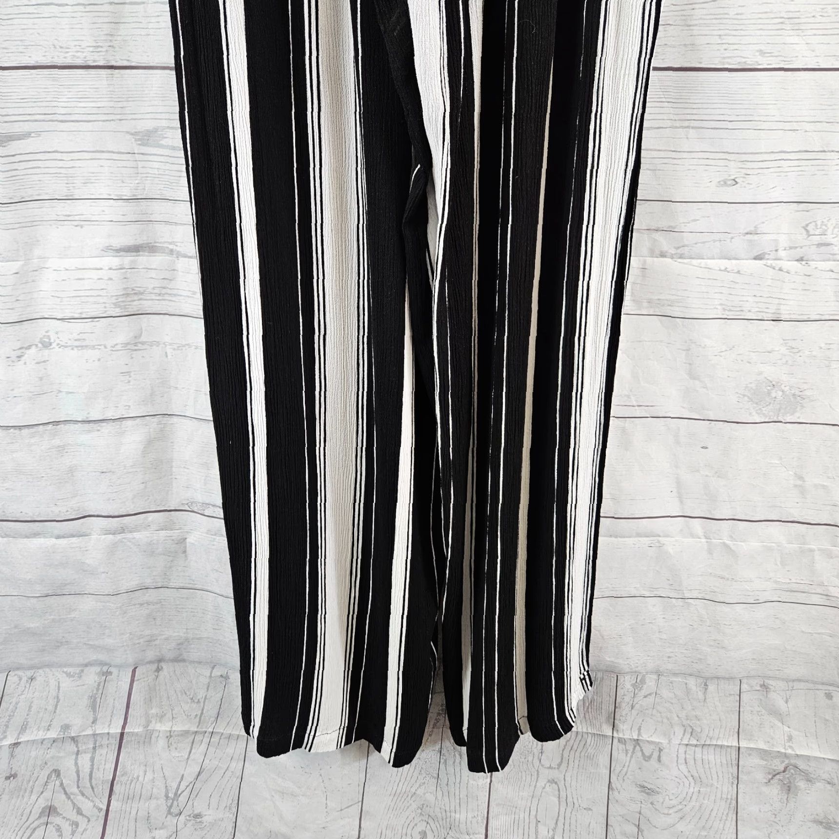 Ralph Lauren Lauren Ralph Lauren Womens Pants Small Black White Stripe Smocked Waist Pants Raglan Stripe Pull On Retro Ready-to-Wear Womens Size 28" / US 6 / IT 42 - 5 Thumbnail