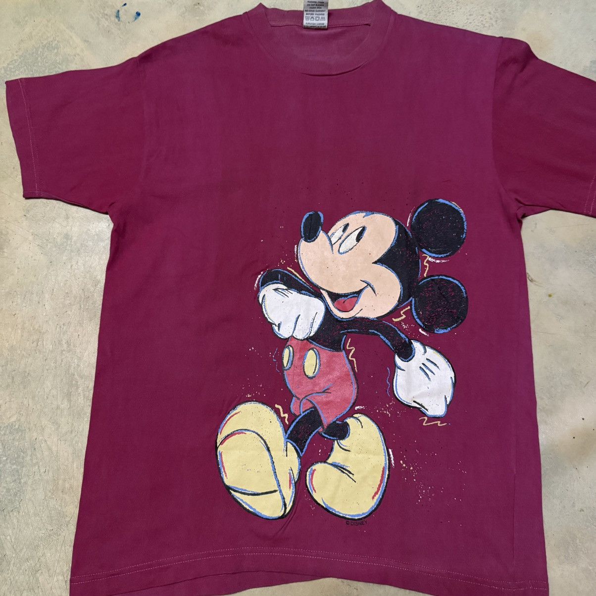 Disney Vintage Mickey Mouse Big Logo Sun Faded T Shirt Size US S / EU 44-46 / 1 - 4 Thumbnail