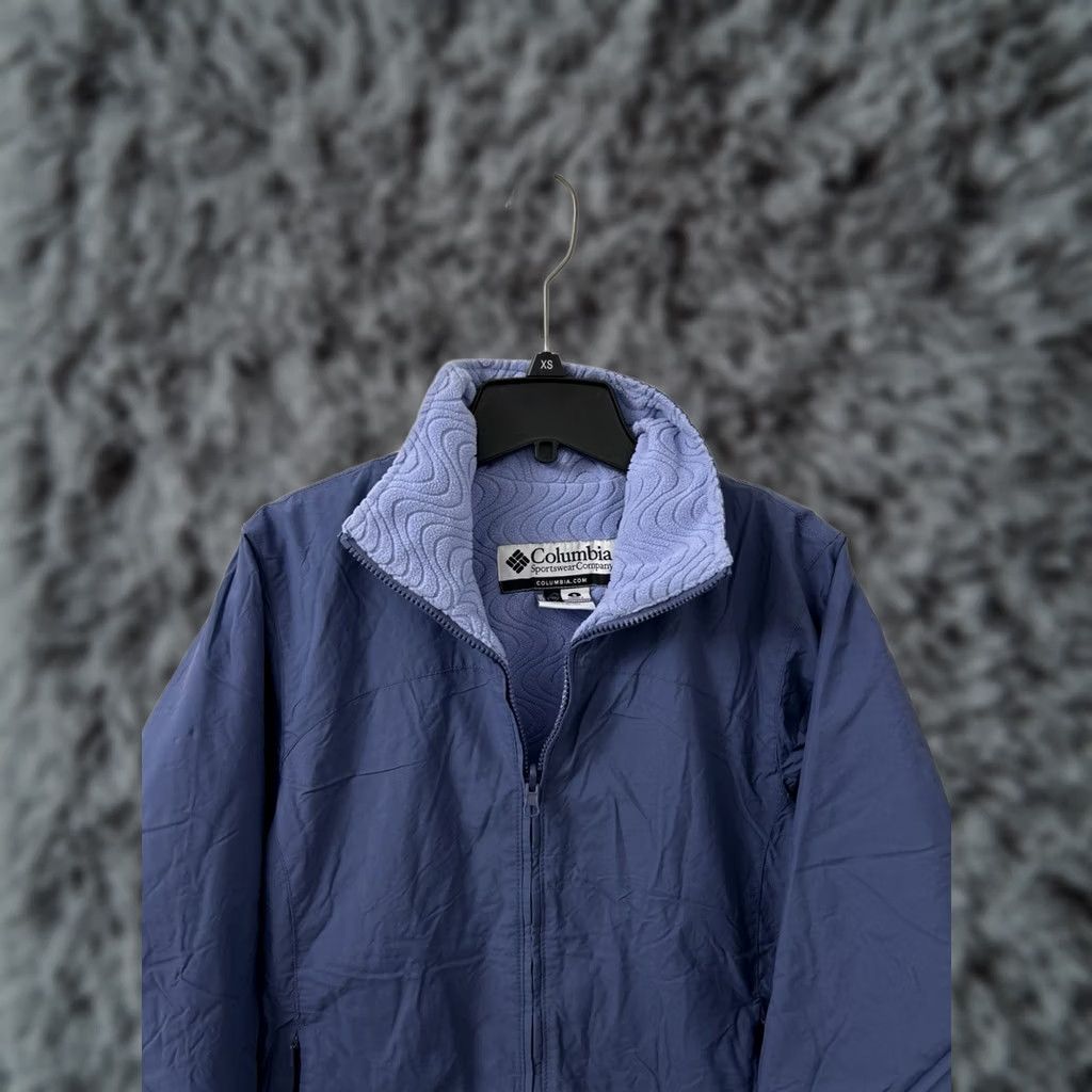 Vintage Columbia Jacket Womens S Blue Lined Full Zip Windproof All Seasons Fleece Lined Pocket Logo L/S Short Vintage No Size S / US 4 / IT 40 - 1 Thumbnail
