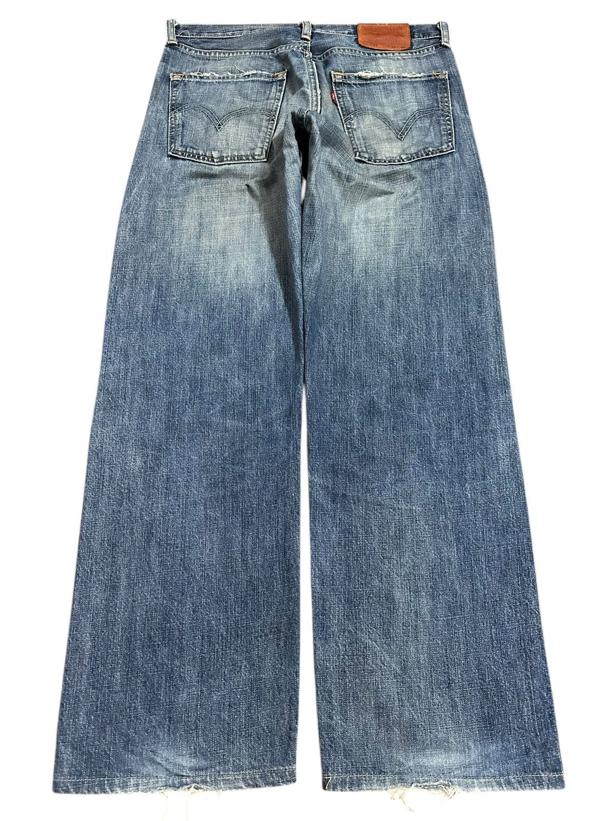 Levi's Vintage 90s Levis 503 Blue Mud Wash Style Distressed Jeans Size US 32 / EU 48 - 2 Thumbnail