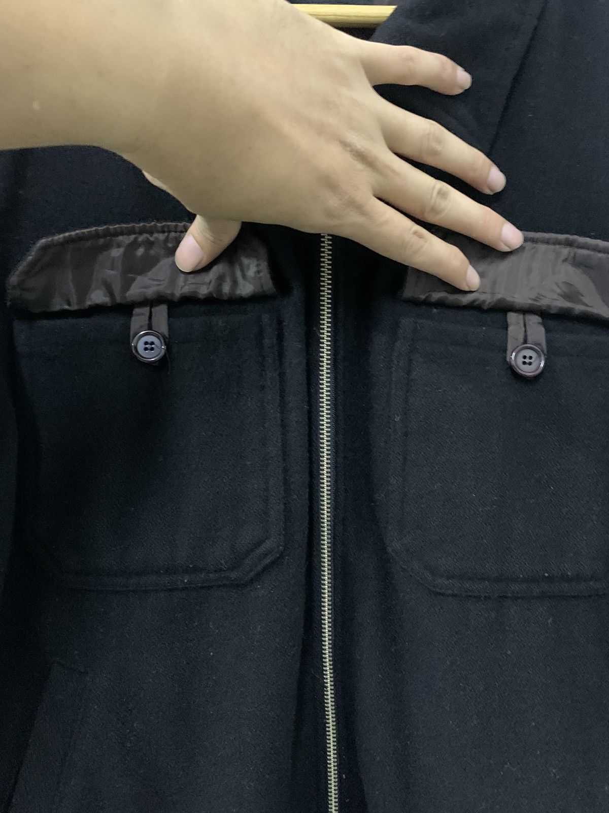 Japanese Brand × RUDE GALLERY Rude Gallery Black Rebel Wool Zipper double Chest Pocket Size US S / EU 44-46 / 1 - 8 Thumbnail