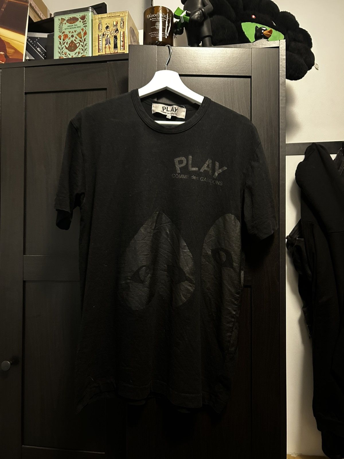Comme des Garcons × Comme des Garcons PLAY × Comme des Garcons SHIRT Black om black CDG Comme Des Garcons T shirt Size US XL / EU 56 / 4 - 1 Thumbnail