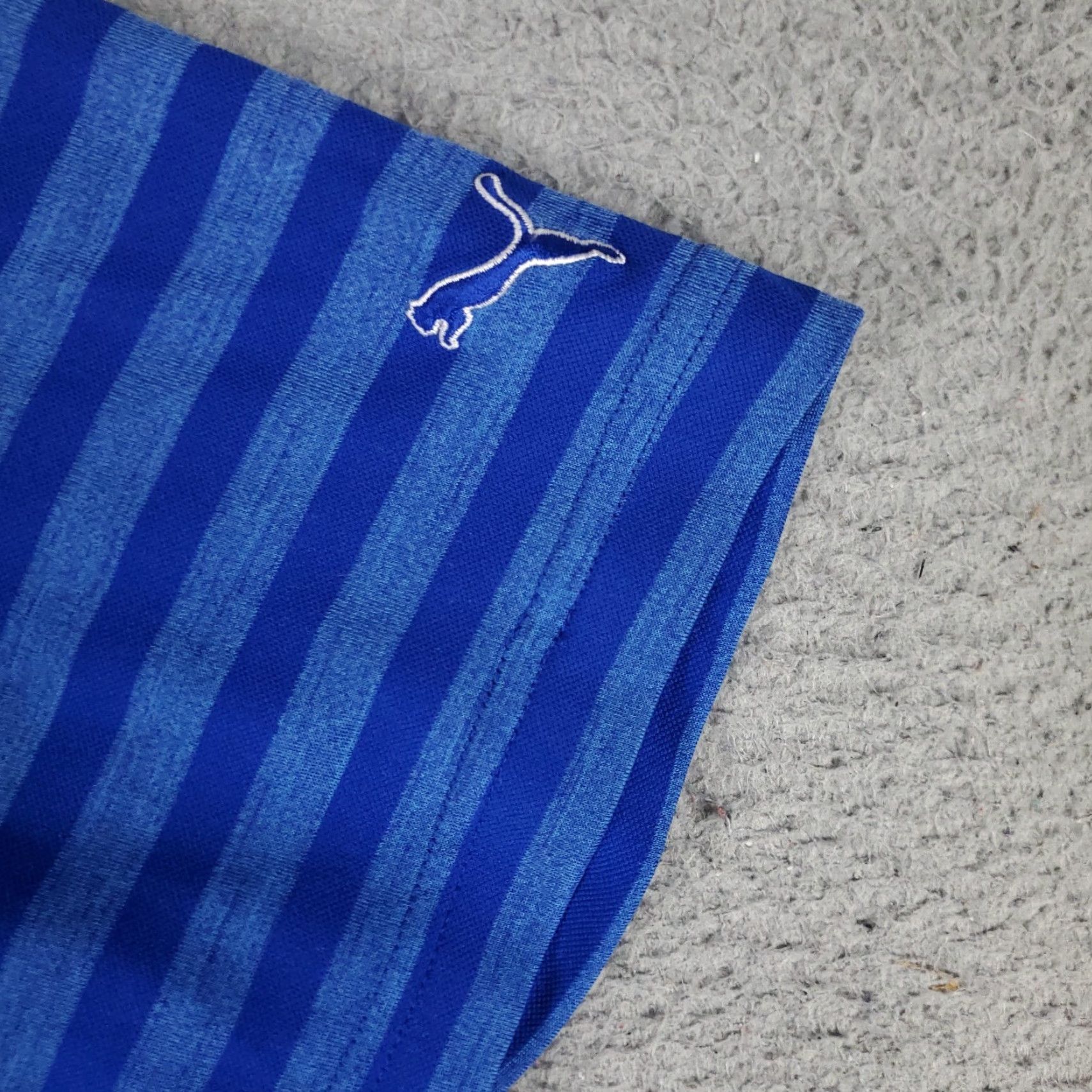 Puma Puma Polo Shirt Mens Size Medium Blue Striped Golf Casual Short Sleeve Polo Shirt Men Medium Blue Striped Golf Casual Short Sleeve Size US M / EU 48-50 / 2 - 3 Thumbnail