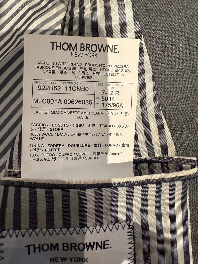 Thom Browne THOM BROWNE2Classic Medium Grey Solid Blazer 2502-Nextarrow Size 46S - 5 Thumbnail