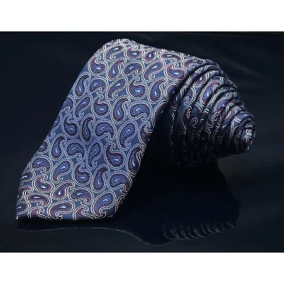 Donald Trump Donald Trump Signature Collection Neck Tie Silk Blue Paisley Size ONE SIZE - 5 Thumbnail