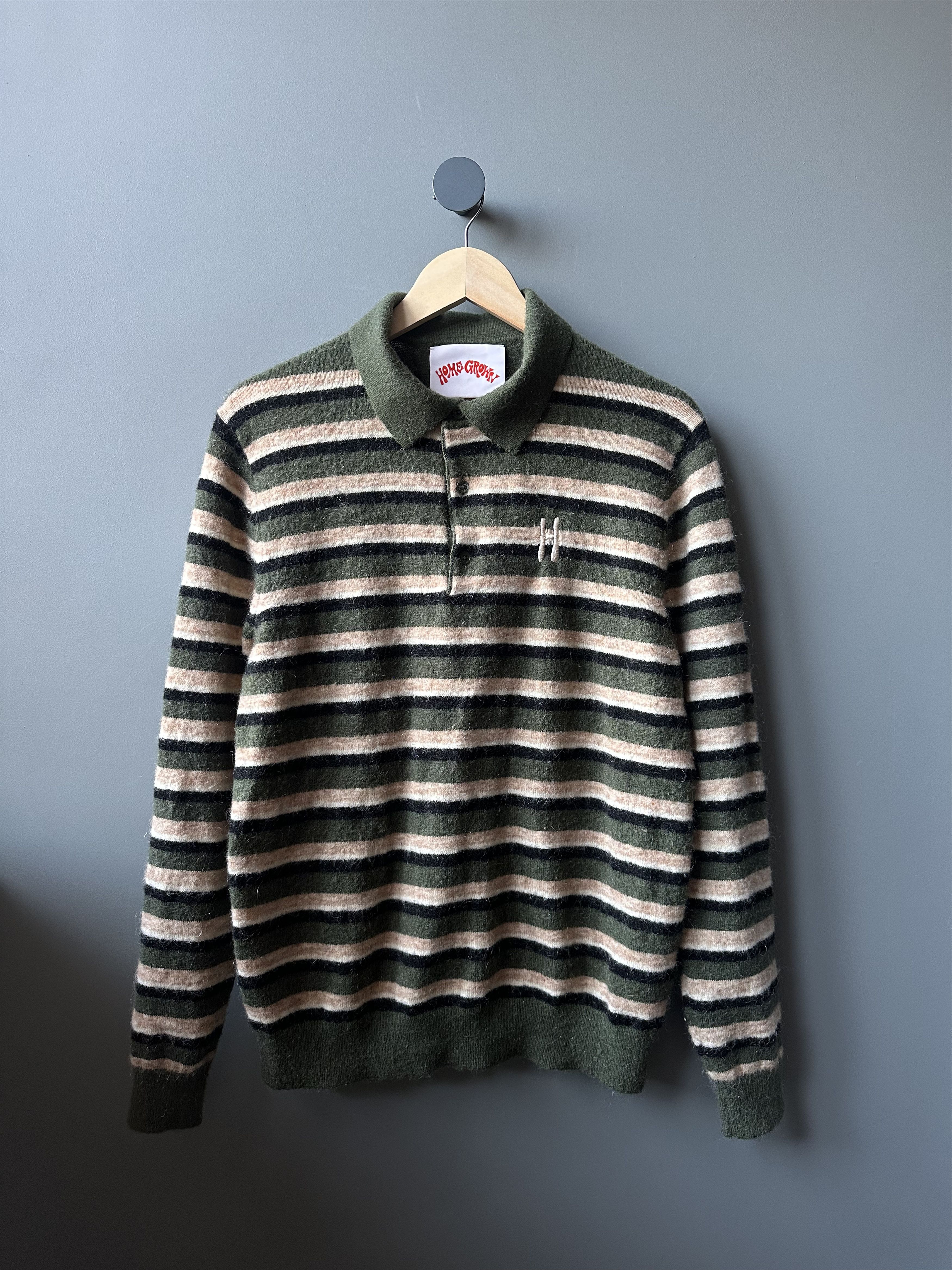 size? Home Grown Size? Mohair Wool Collar Sweater Oversized M Size US M / EU 48-50 / 2 - 1 Thumbnail