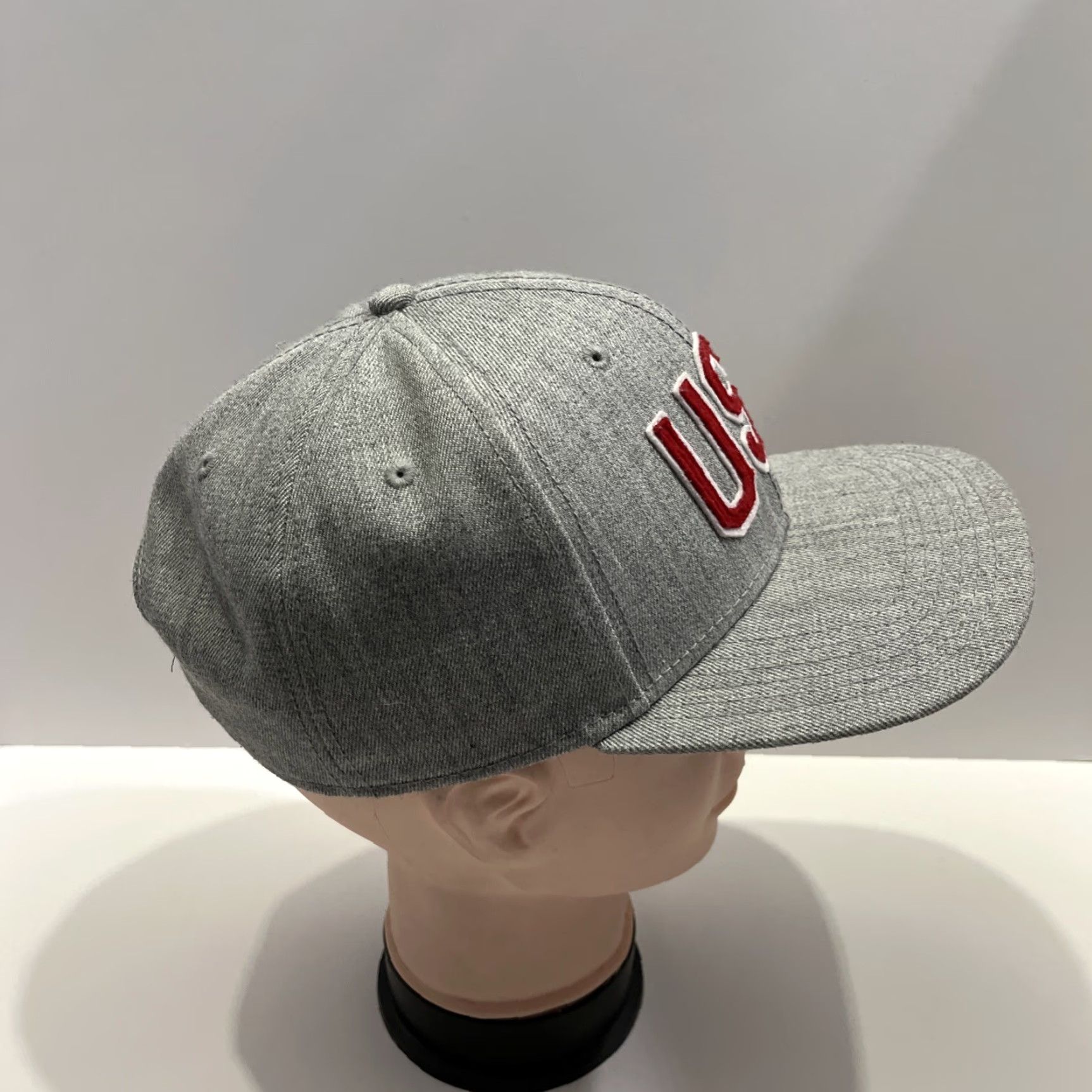 American Eagle Outfitters American Eagle USA Snapback Hat Grey Wool Acrylic Blend Size ONE SIZE - 4 Thumbnail