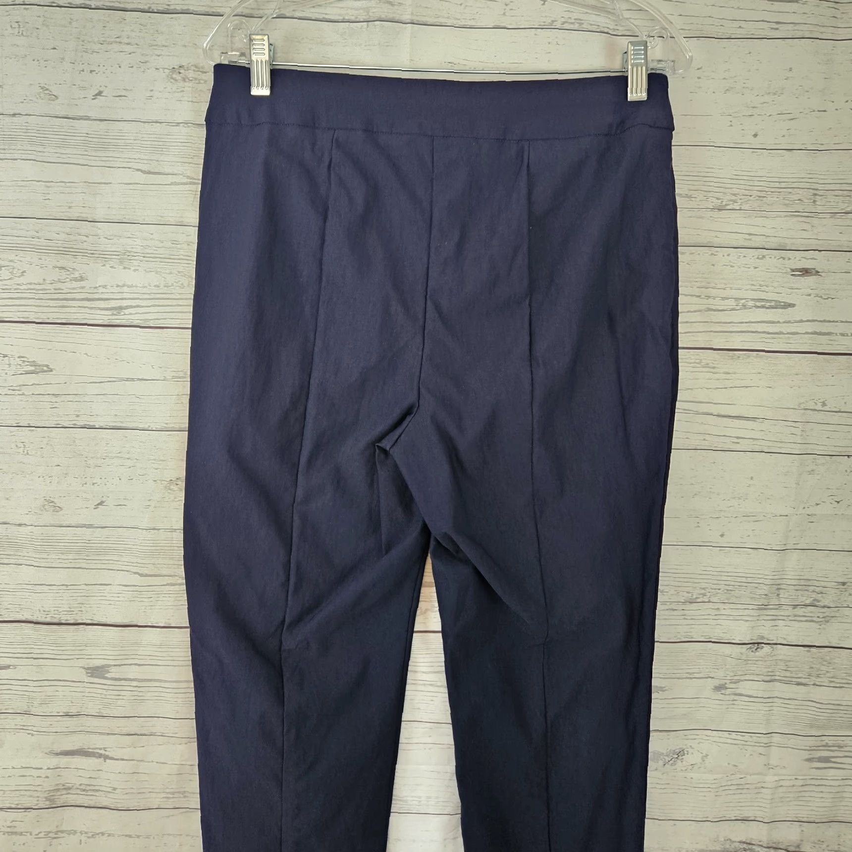 Vintage Chico's Womens Cropped Pants Sz 8 Blue Pull On High Rise Rayon Blend Shirt Size 30" / US 8 / IT 44 - 4 Thumbnail
