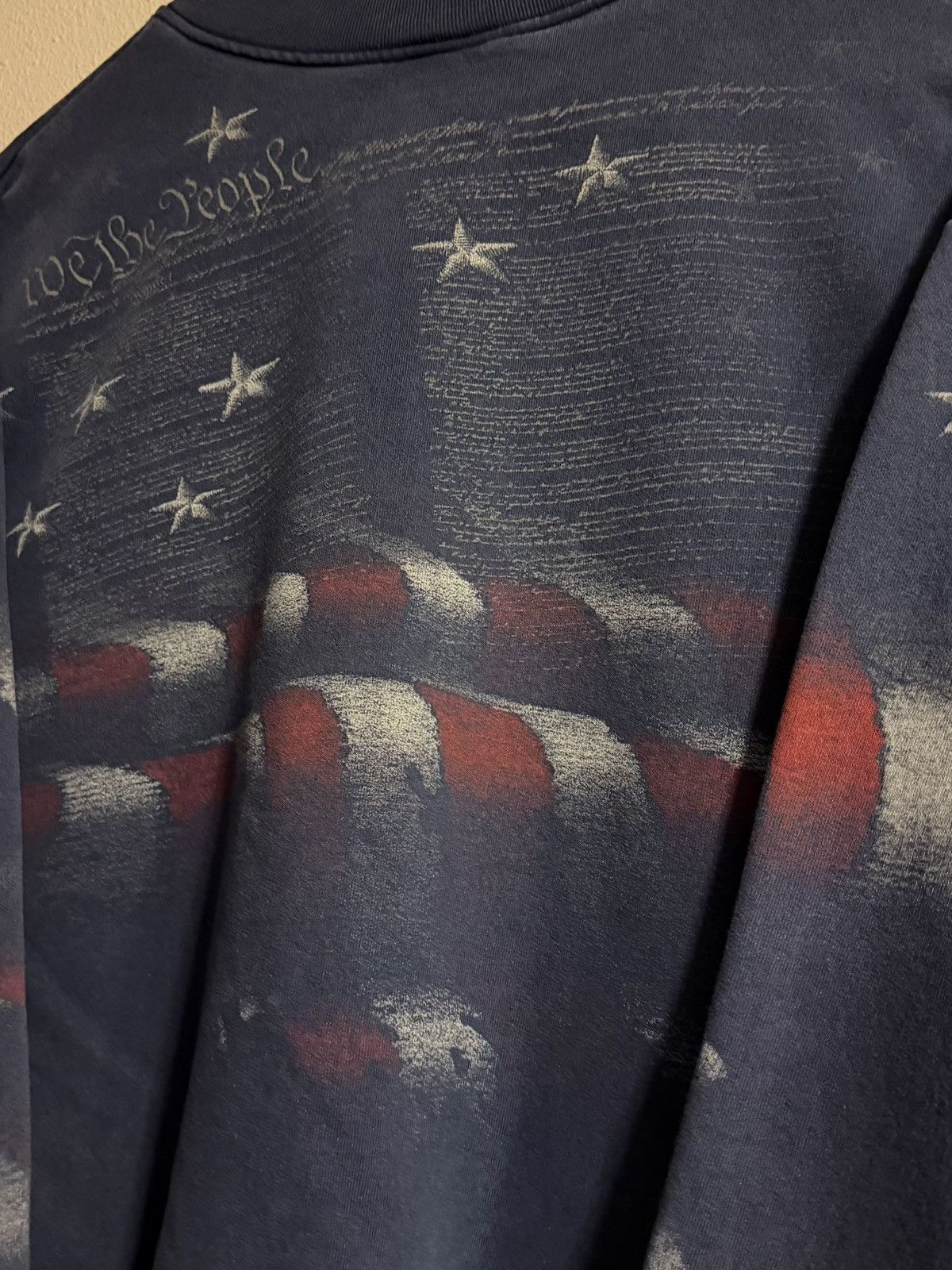 Vintage 90s bald eagle American flag AOP nature crewneck sweatshirt Size US L / EU 52-54 / 3 - 7 Thumbnail