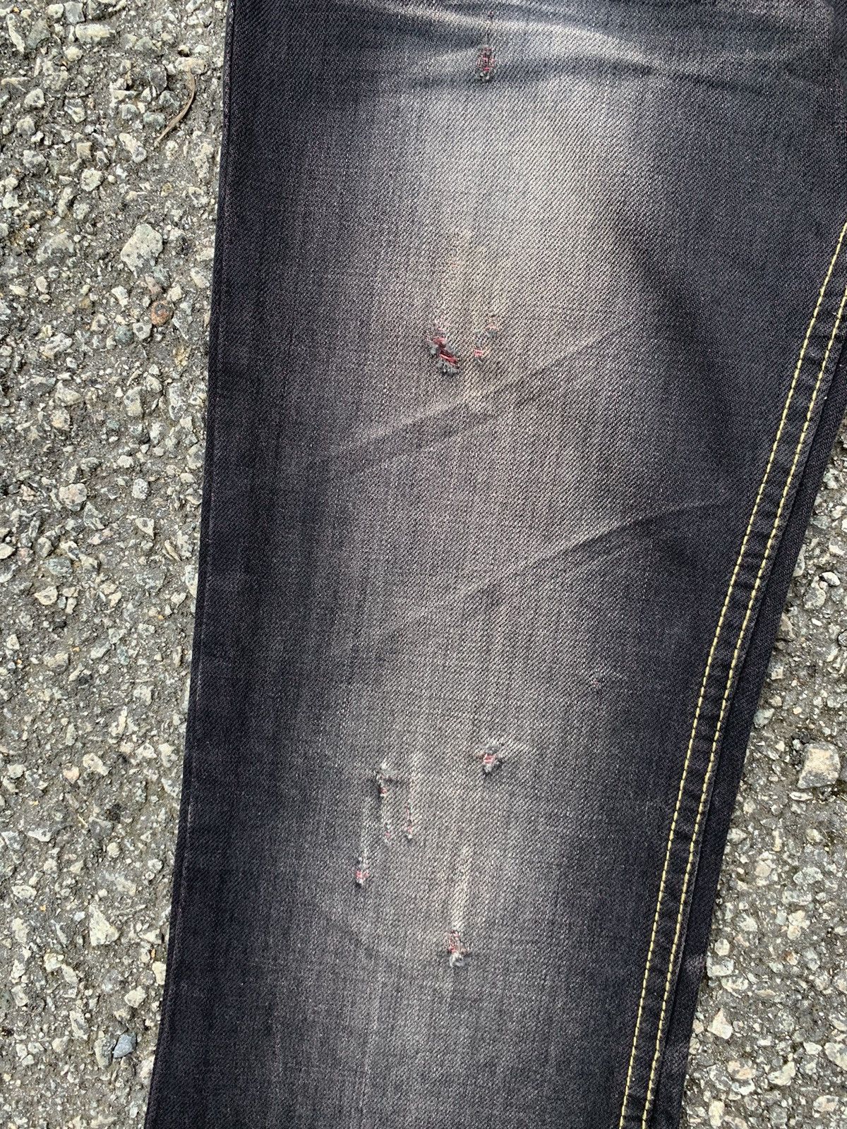 If Six Was Nine FLARE💥 SEMANTIC DESIGN PUNK STYLE MUDMAX DISTRESSED DENIM🎌☠️ Size US 31 - 16 Thumbnail