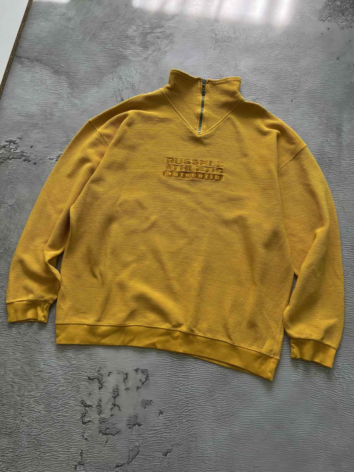 Russell Athletic Russel Athletic Authentic 1/4 Zip Sweatshirt Yellow Strip Size US XL / EU 56 / 4 - 1 Thumbnail