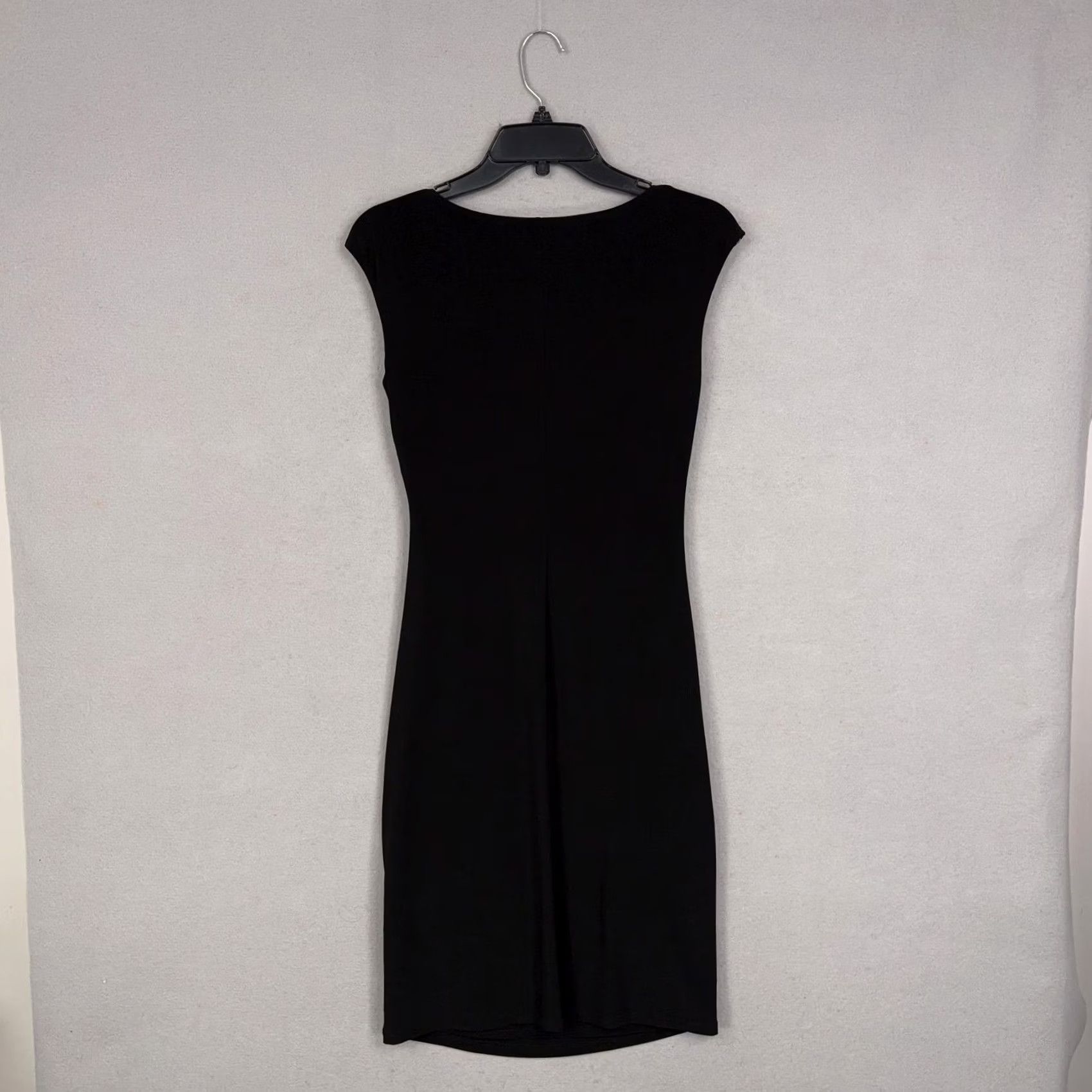 Ralph Lauren Lauren Ralph Lauren Dress Womens 4 Black Cowl Neck Ruched Sheath Knee Length LBD Shirt+Dress Size S / US 4 / IT 40 - 6 Thumbnail