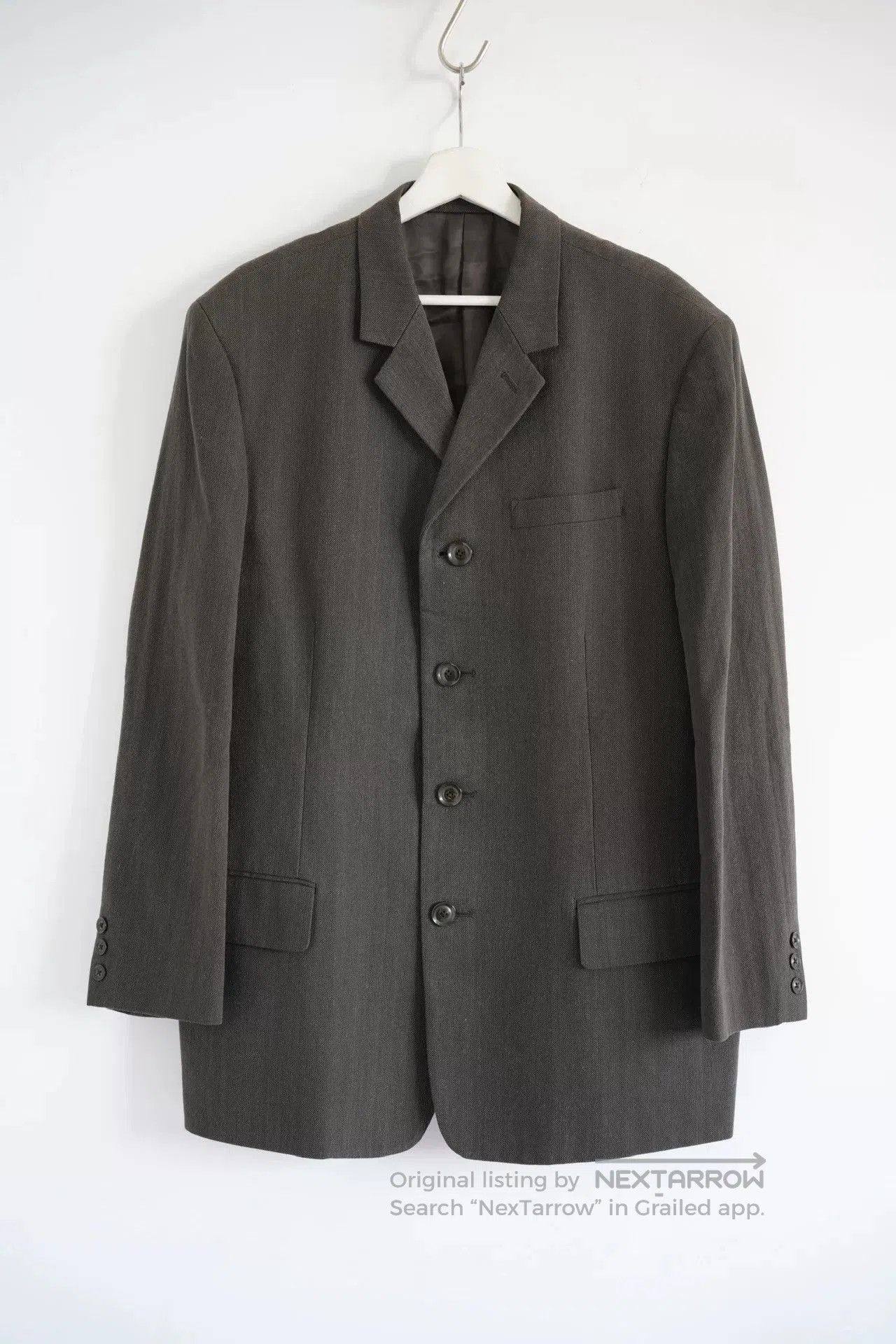 Y's for Men brown gray textured suit jacket. Size US M / EU 48-50 / 2 - 1 Thumbnail